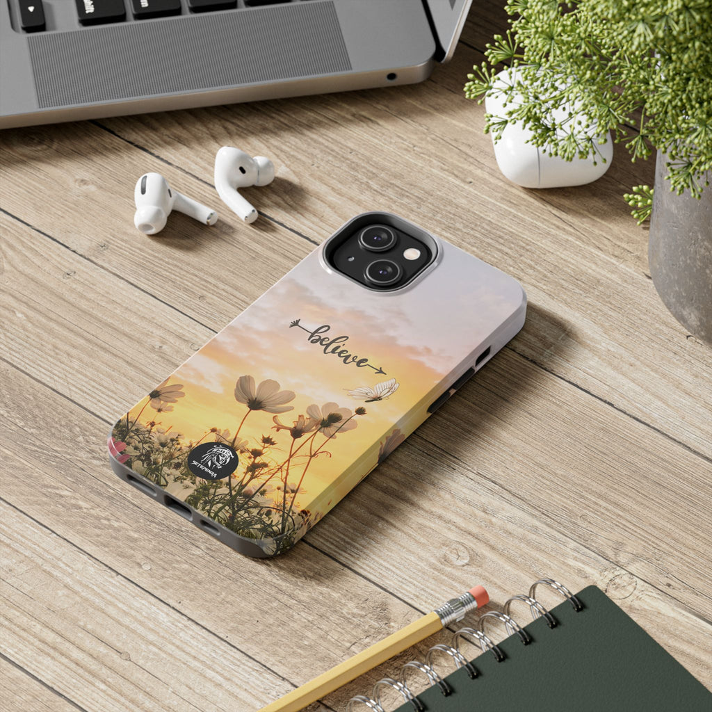 Believe Tough Phone Case (For iPhone, Galaxy & More) - Aesthetic Flower