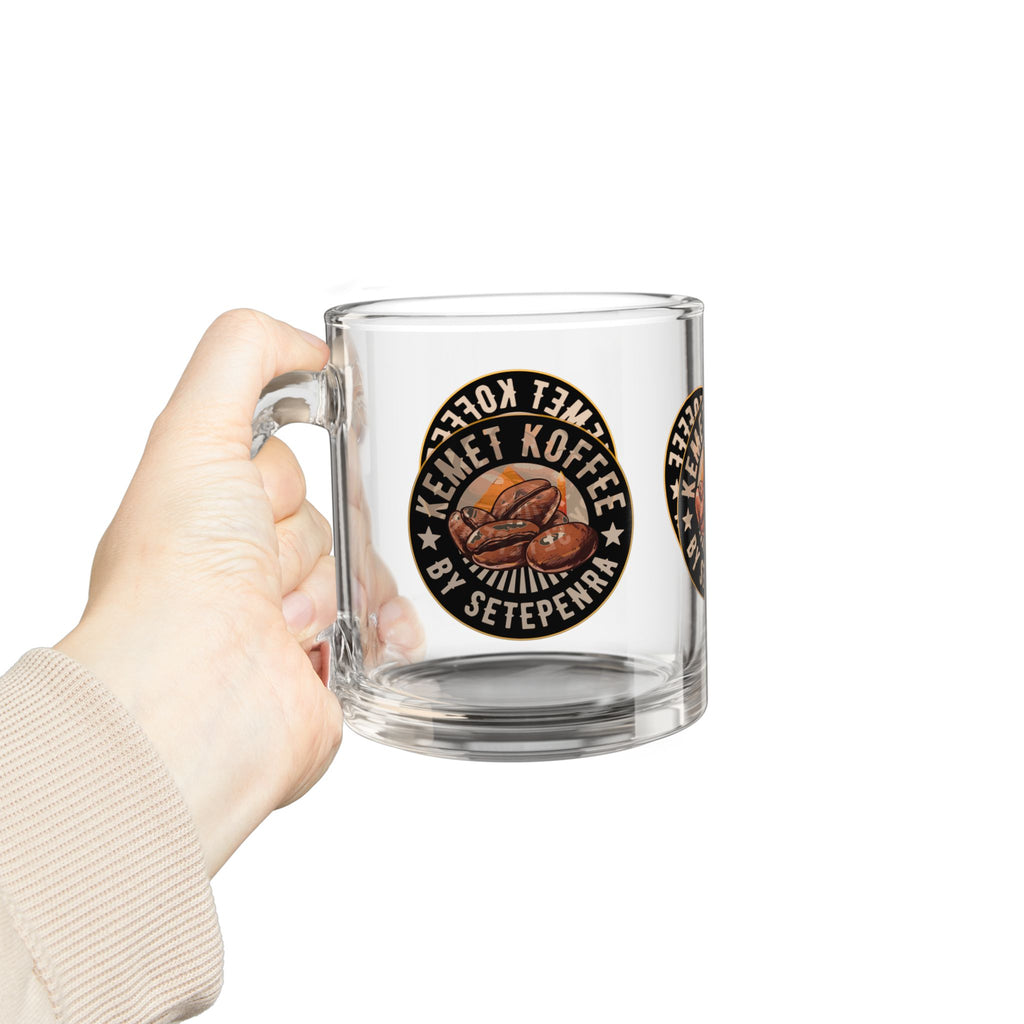 Kemet Koffee By Setepenra Glass Mug, 10oz
