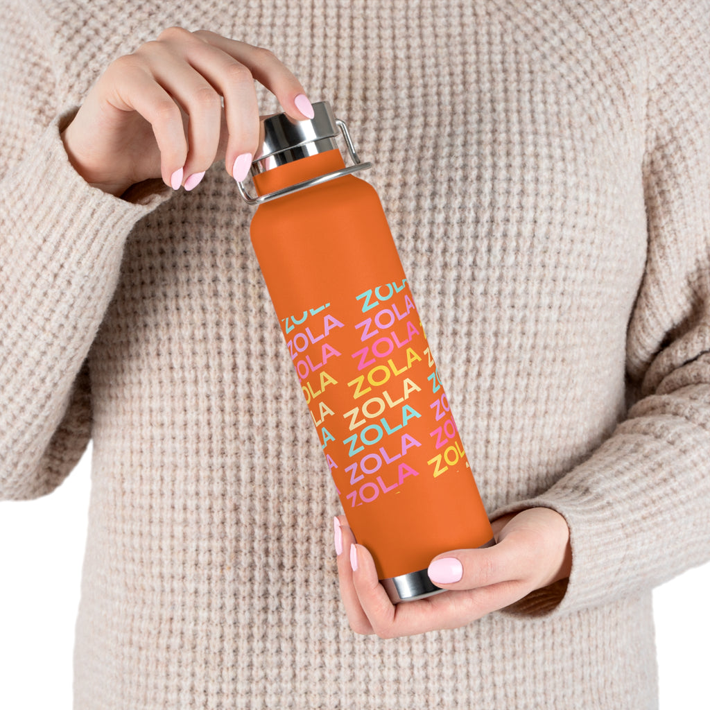 Zola Copper Vacuum Insulated Bottle, 22oz