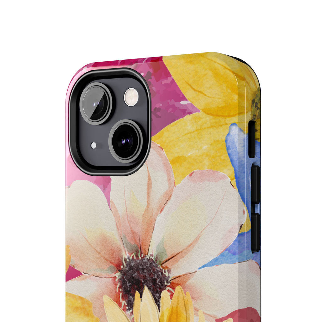Watercolor Flowers Tough Phone Case (For iPhone, Galaxy & More)