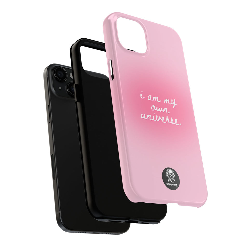 I Am My Own Universe Tough Phone Case (For iPhone, Galaxy & More) - Light Pink