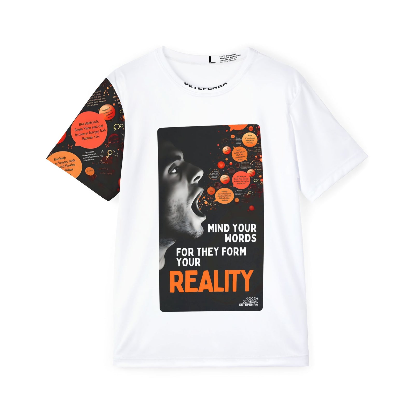 Mind Your Words Men's Sports Jersey (White) SETEPENRA All Over Prints.