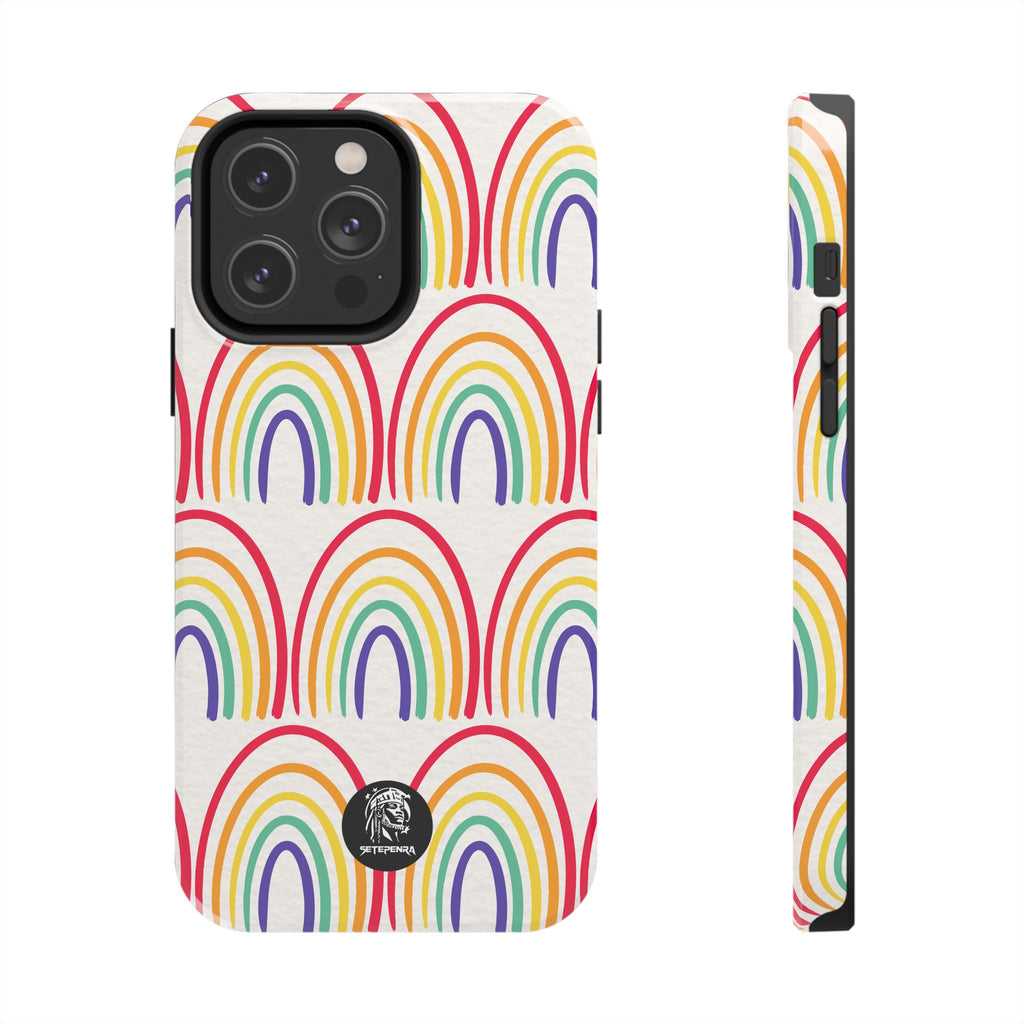 Retro Rainbow Tough Phone Case (For iPhone, Galaxy & More)