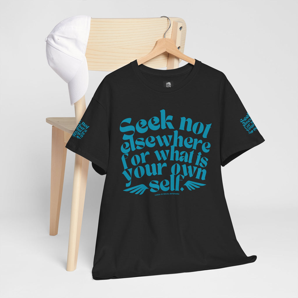 Seek Not Elsewhere (Aqua Edition) Unisex Heavy Cotton Tee SETEPENRA T-Shirt.