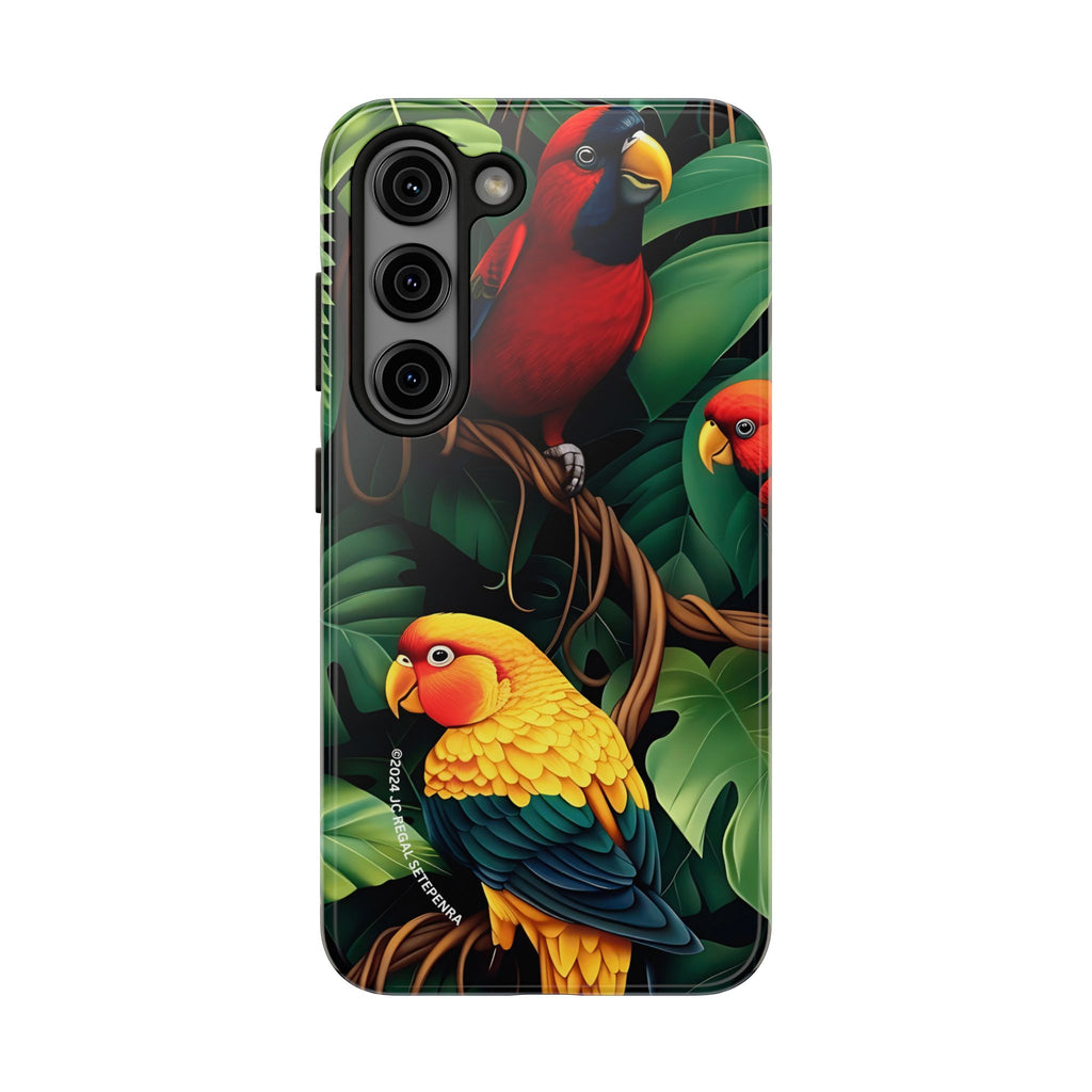 Tri-Parrot Tough Phone Case (For iPhone, Galaxy & More)