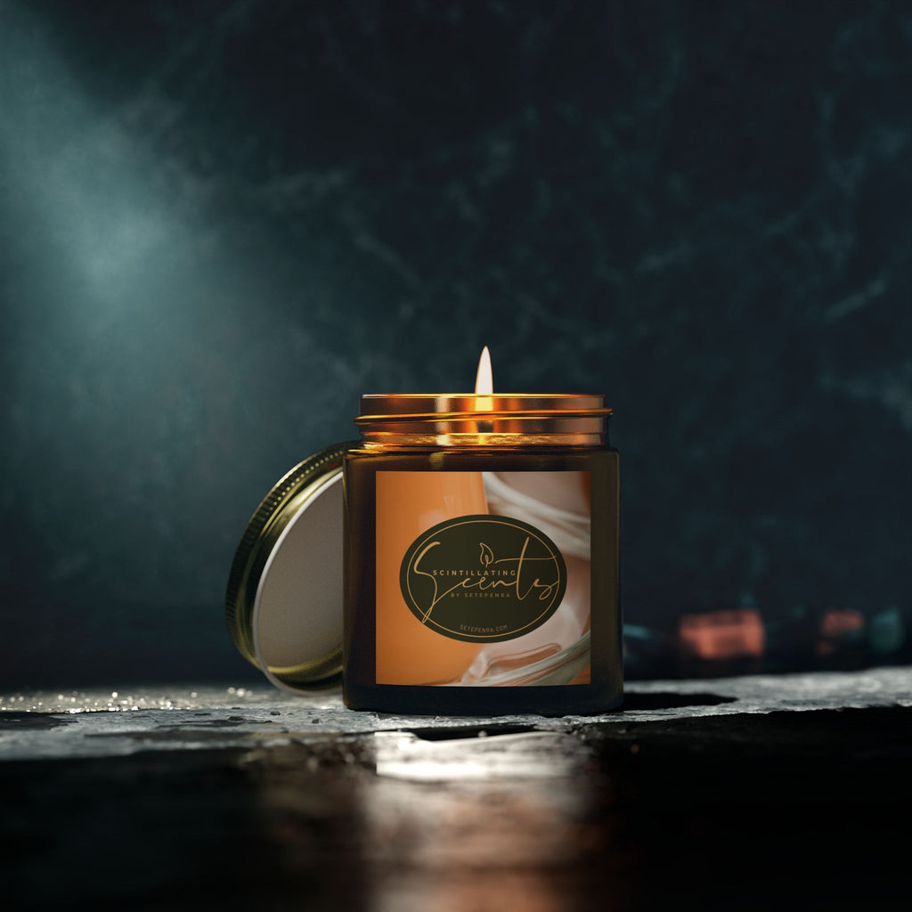 Scintillating Scents by SETEPENRA Scented Candles, Coconut Apricot Wax (4oz, 9oz)