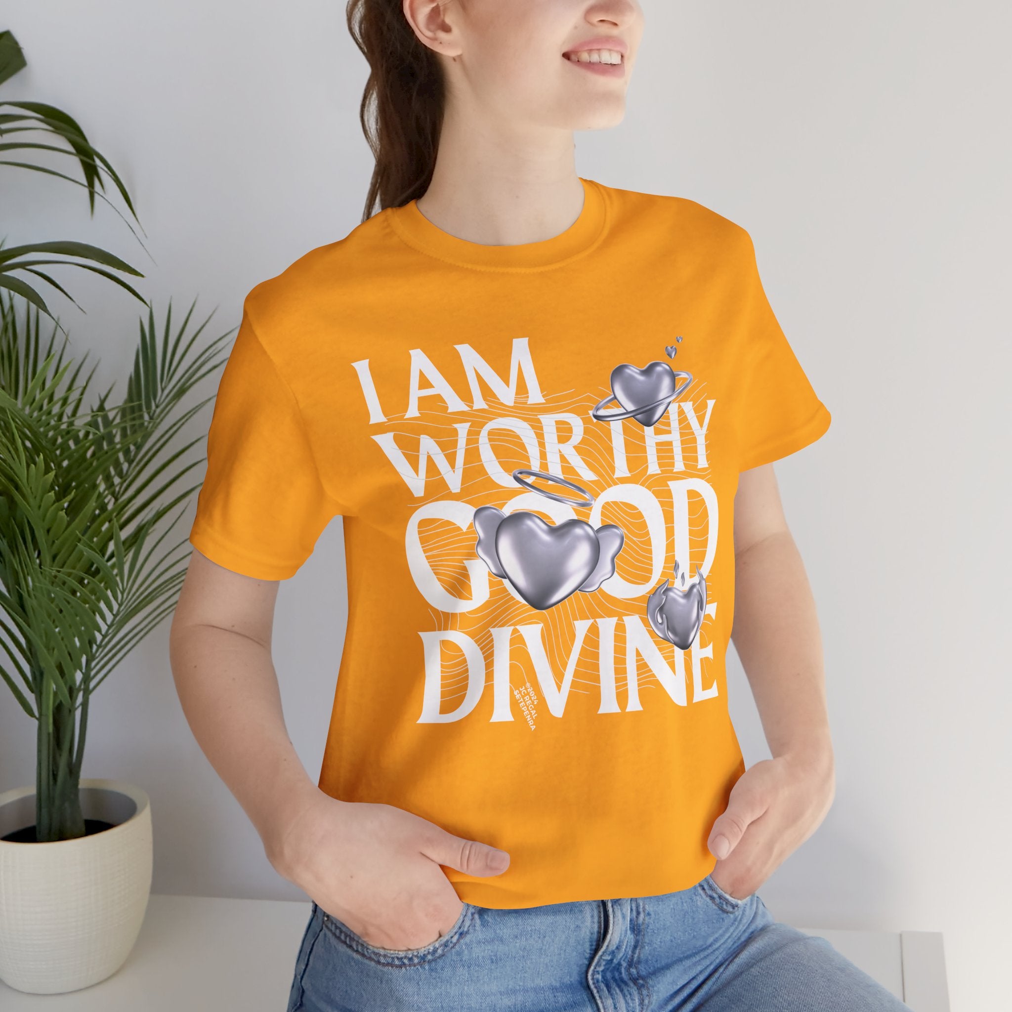 I AM WORTHY GOOD DIVINE Unisex Jersey Short Sleeve Tee