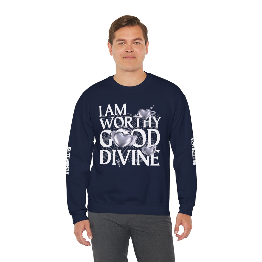 I AM WORTHY GOOD DIVINE Unisex Heavy Blend™ Crewneck Sweatshirt