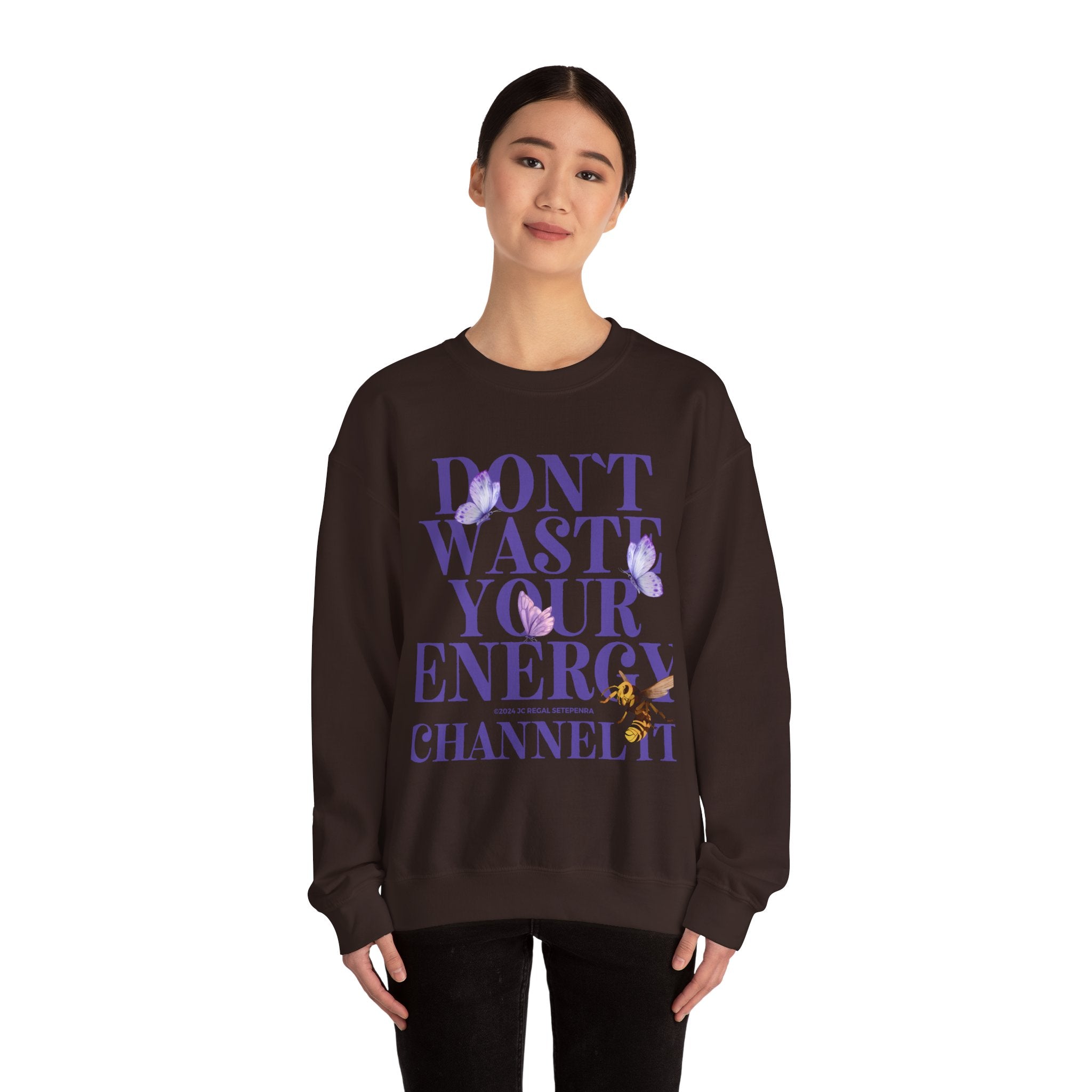 Channel It Unisex Heavy Blend™ Crewneck Sweatshirt (Purple Print)