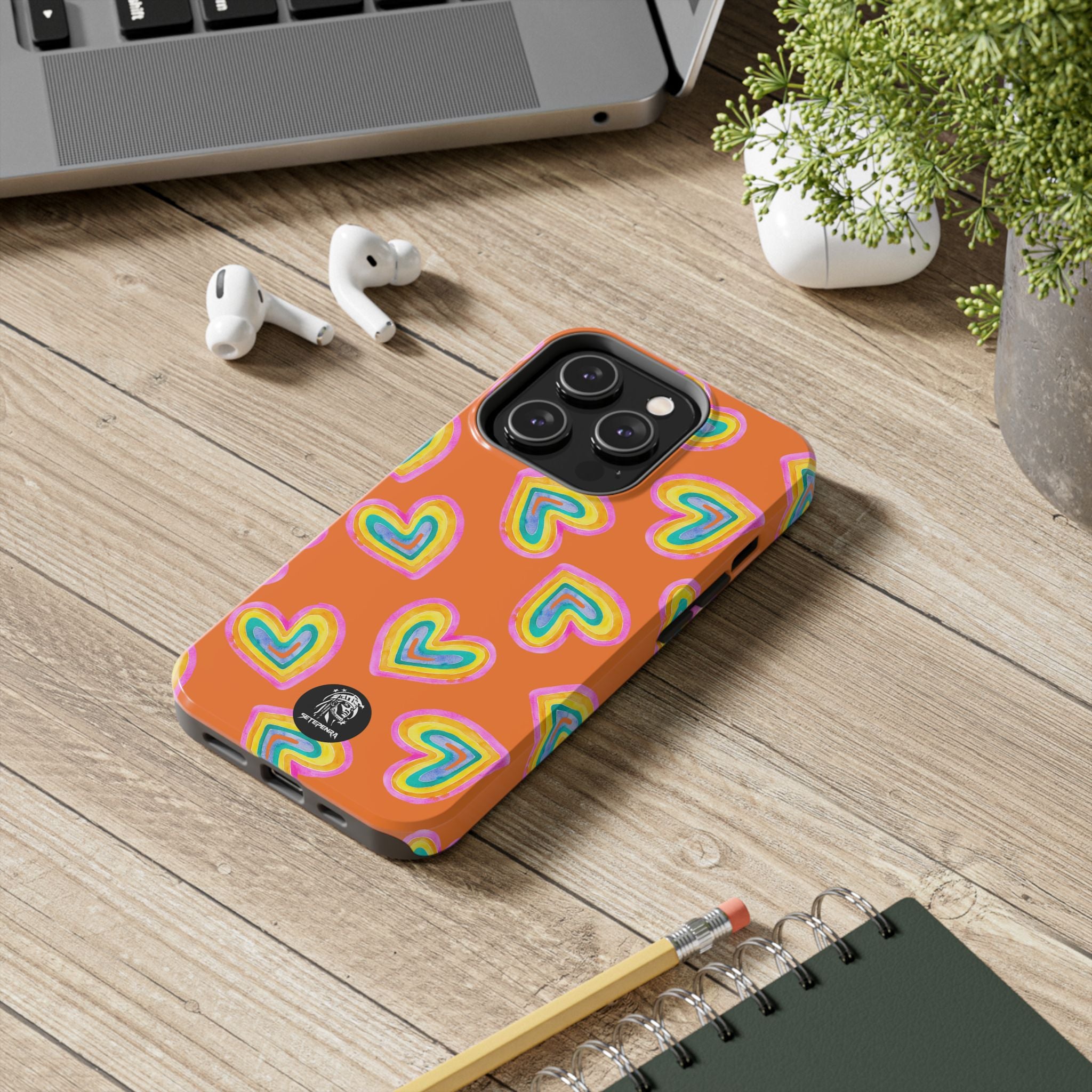 Rainbow Heart Tough Phone Case (For iPhone, Galaxy & More) - Crusta