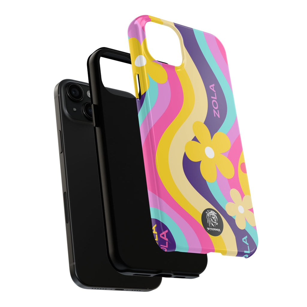 Zola Tough Phone Case (For iPhone, Galaxy & More) - Purple Wave
