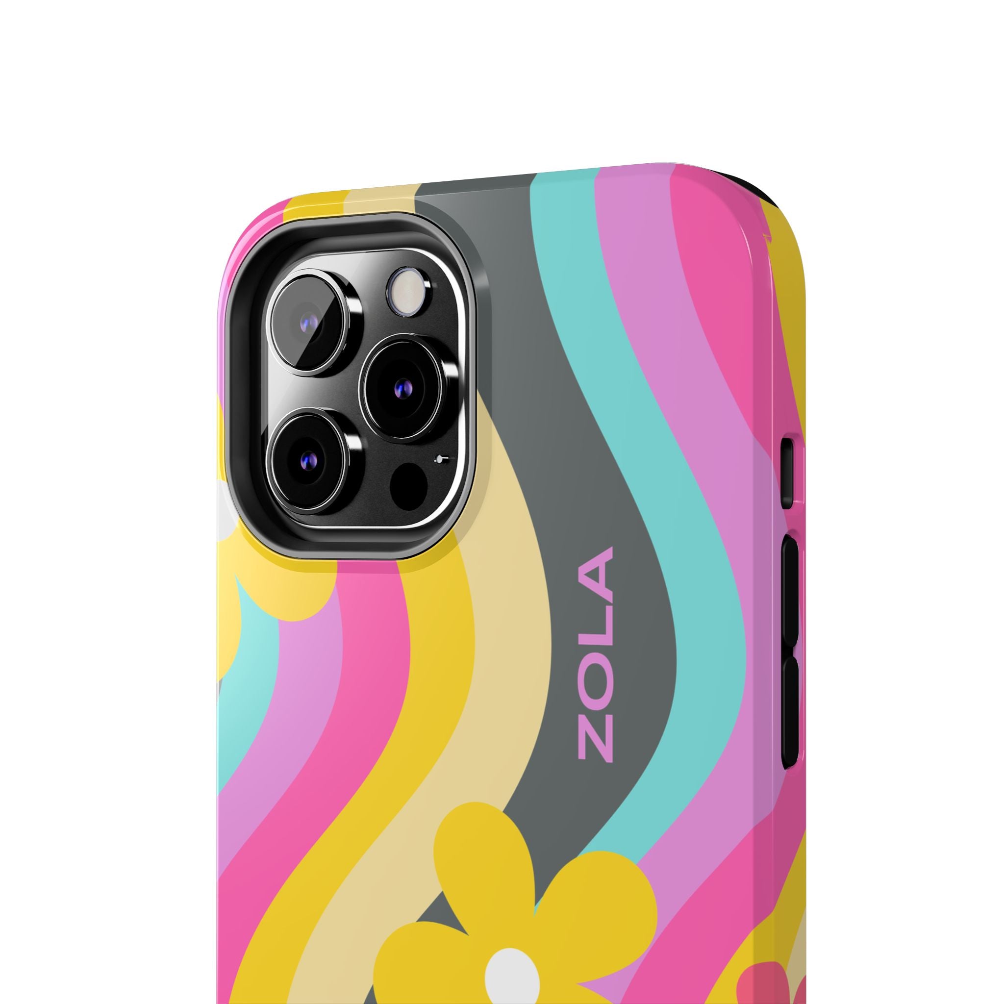 Zola Tough Phone Case (For iPhone, Galaxy & More) - Dark Grey Wave