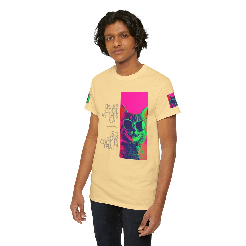 Cool Cat (Whiskers 1) Unisex Heavy Cotton Tee