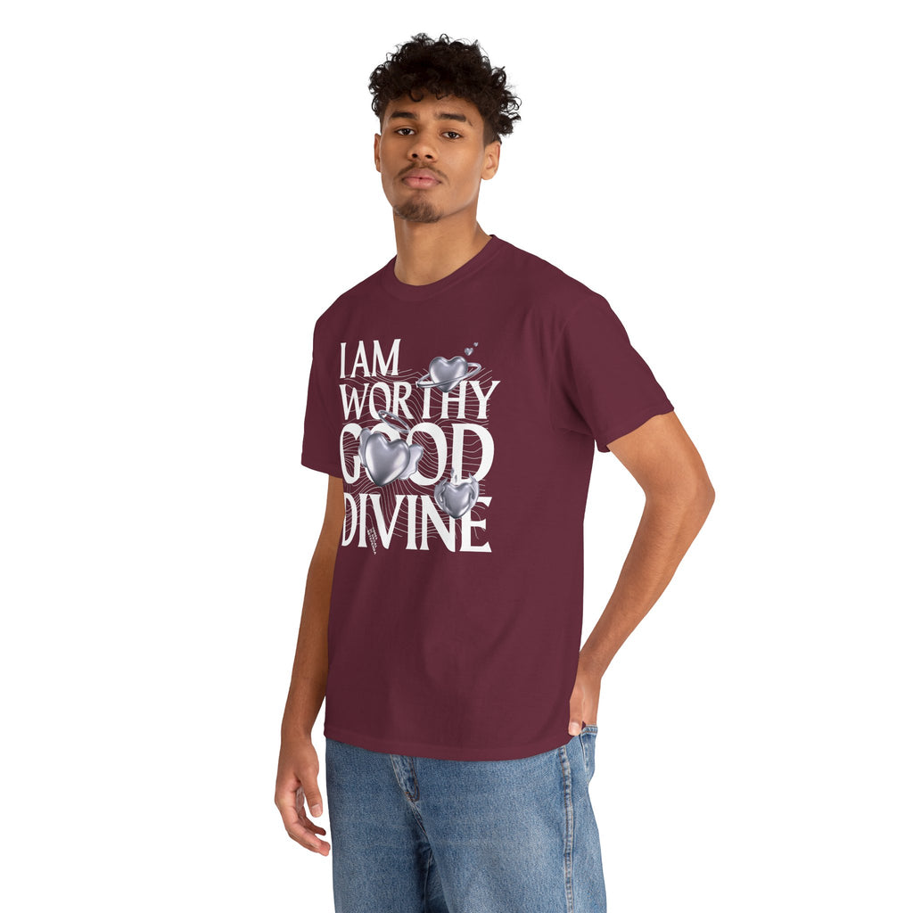I AM WORTHY GOOD DIVINE Unisex Heavy Cotton Tee