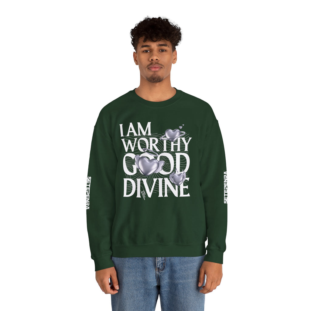 I AM WORTHY GOOD DIVINE Unisex Heavy Blend™ Crewneck Sweatshirt