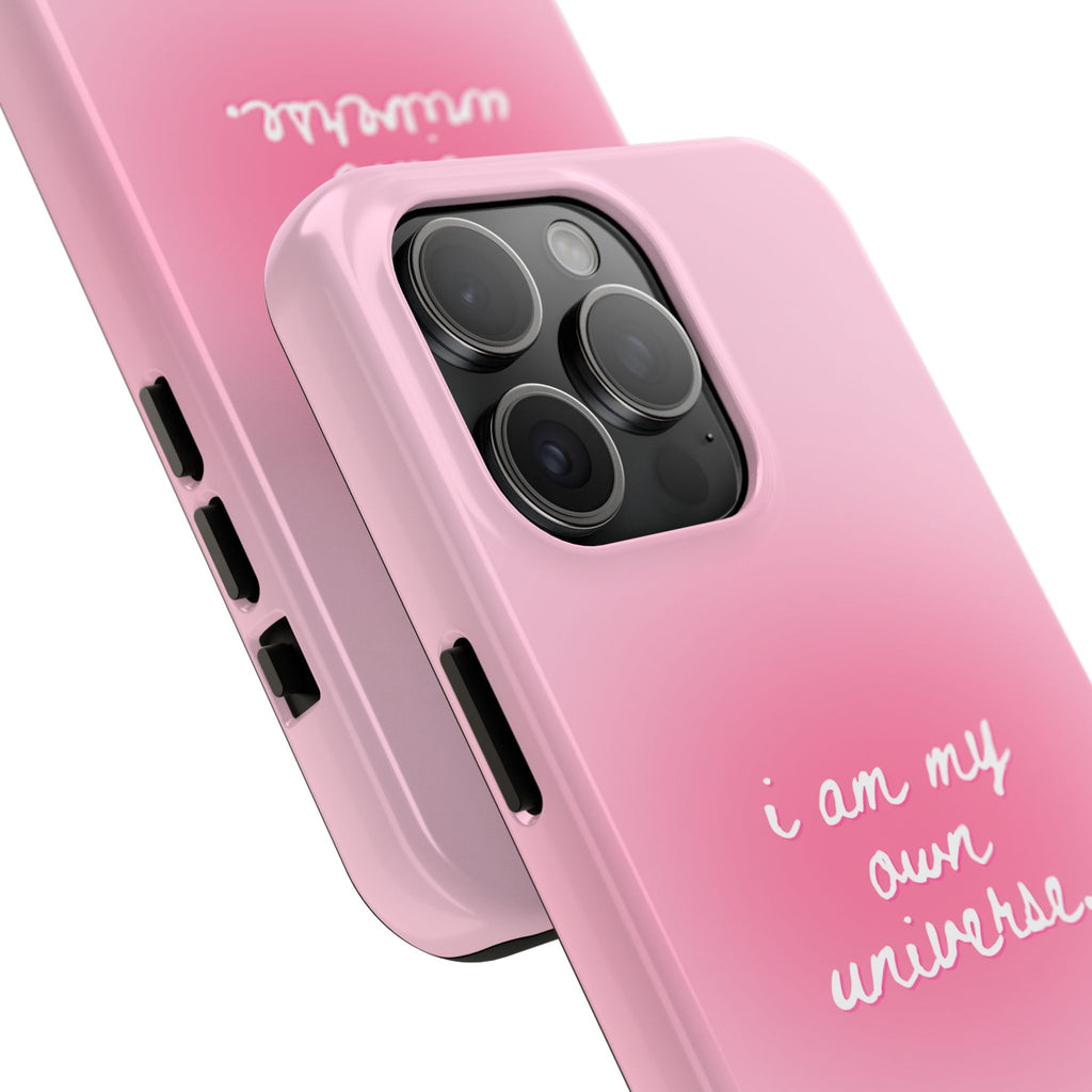 I Am My Own Universe Tough Phone Case (For iPhone, Galaxy & More) - Light Pink