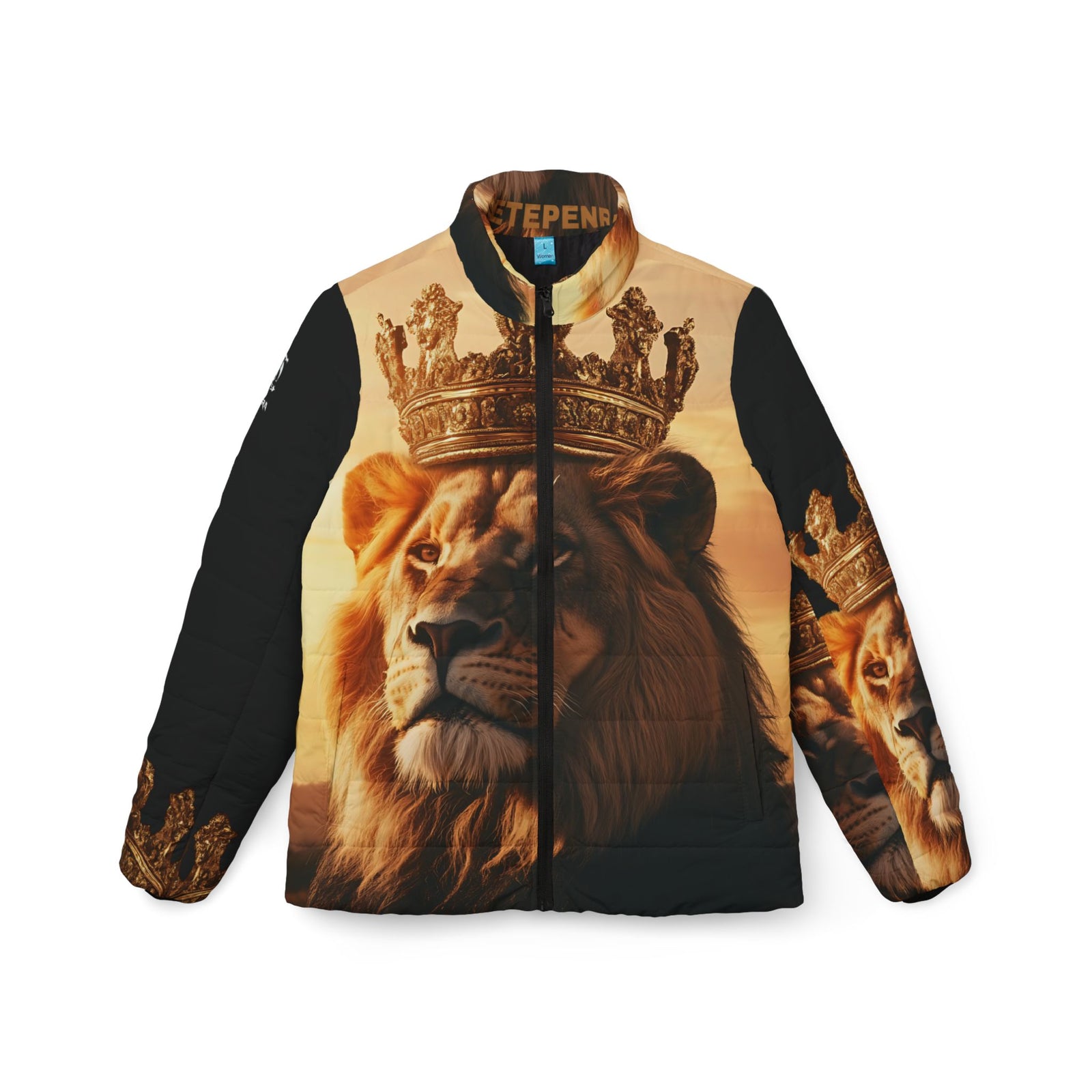 Season Of The Lion Women’s Puffer Jacket SETEPENRA All Over Prints.