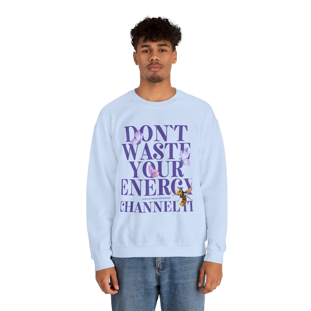 Channel It Unisex Heavy Blend™ Crewneck Sweatshirt (Purple Print) SETEPENRA Sweatshirt.