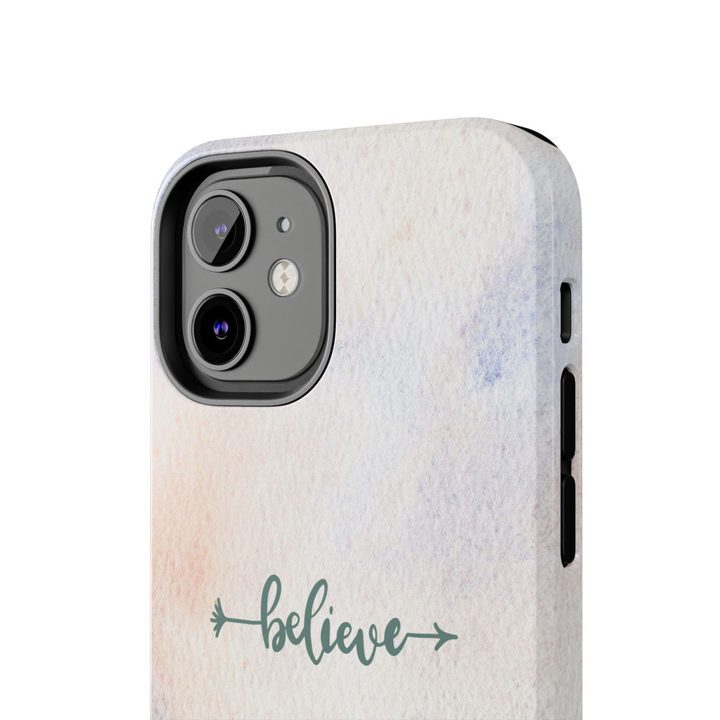 Believe Tough Phone Case (For iPhone, Galaxy & More) - Watercolor Flower