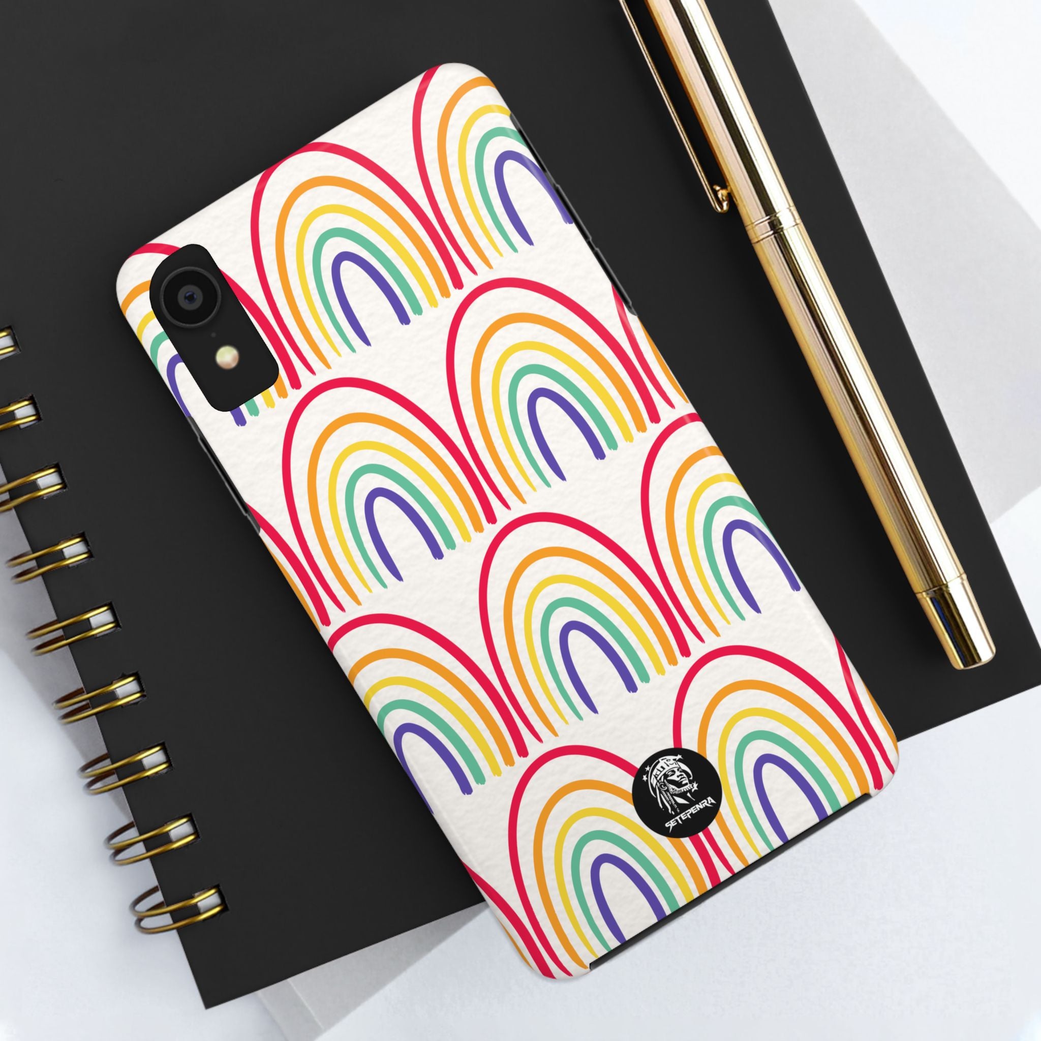 Retro Rainbow Tough Phone Case (For iPhone, Galaxy & More)