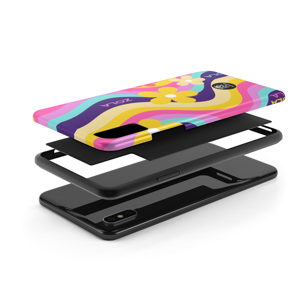Zola Tough Phone Case (For iPhone, Galaxy & More) - Purple Wave