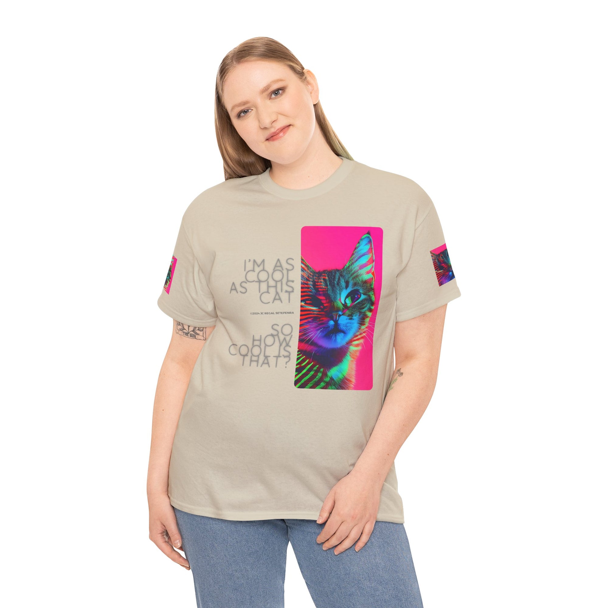 Cool Cat (Whiskers 2) Unisex Heavy Cotton Tee