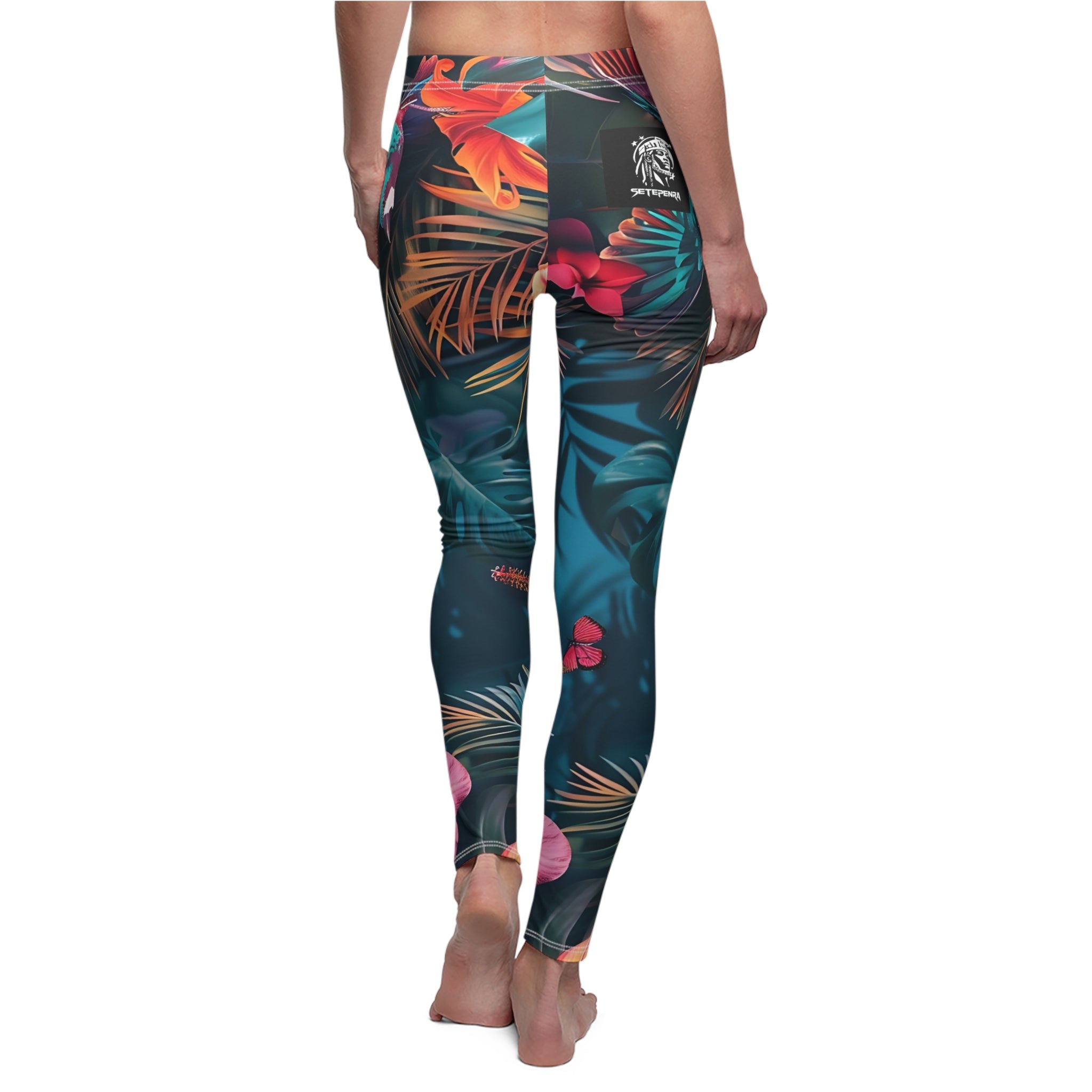 Tropican Retreat (Scene 4) Women's Cut & Sew Casual Leggings SETEPENRA All Over Prints.