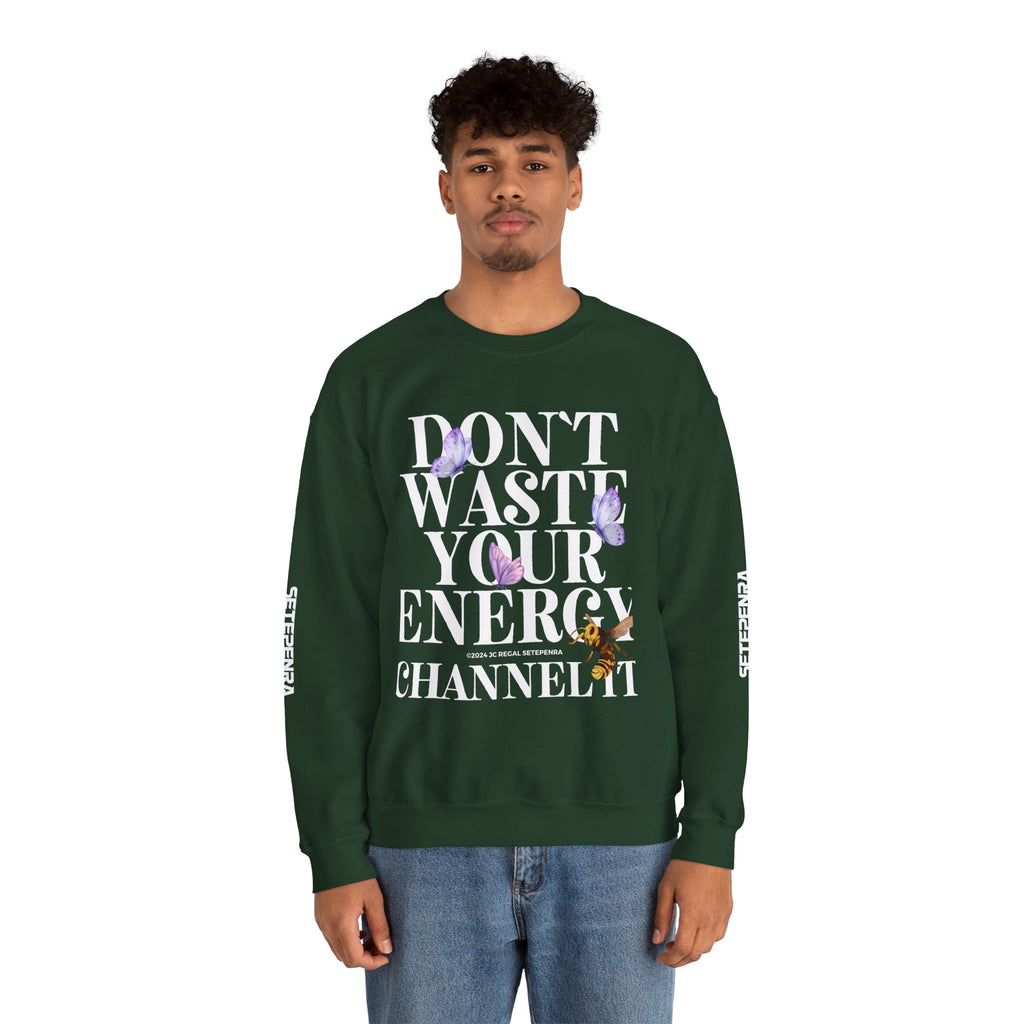 Channel It Unisex Heavy Blend™ Crewneck Sweatshirt (White Print)