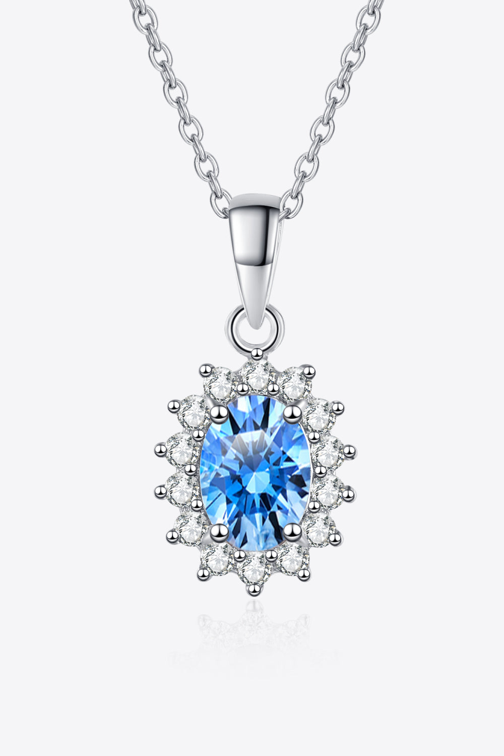 1 Carat Moissanite 925 Sterling Silver Necklace SETEPENRA .
