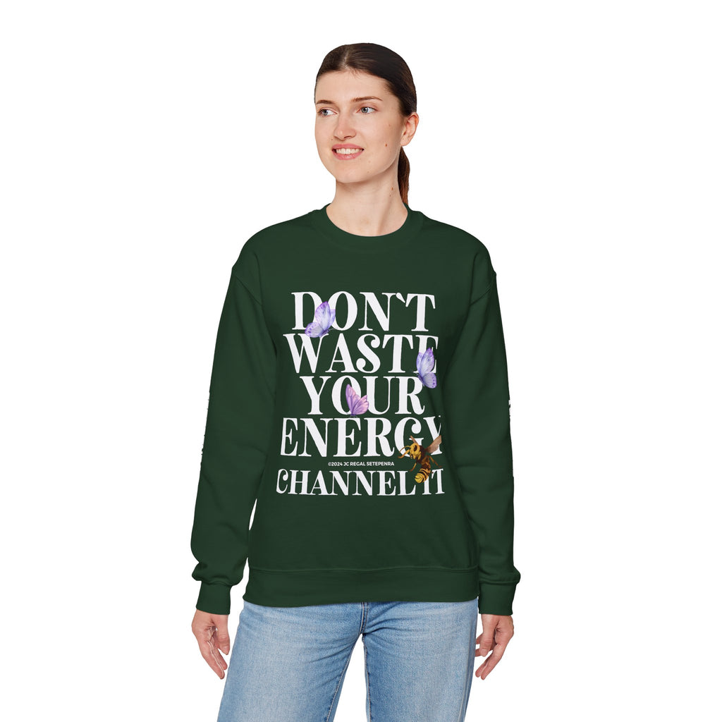 Channel It Unisex Heavy Blend™ Crewneck Sweatshirt (White Print)