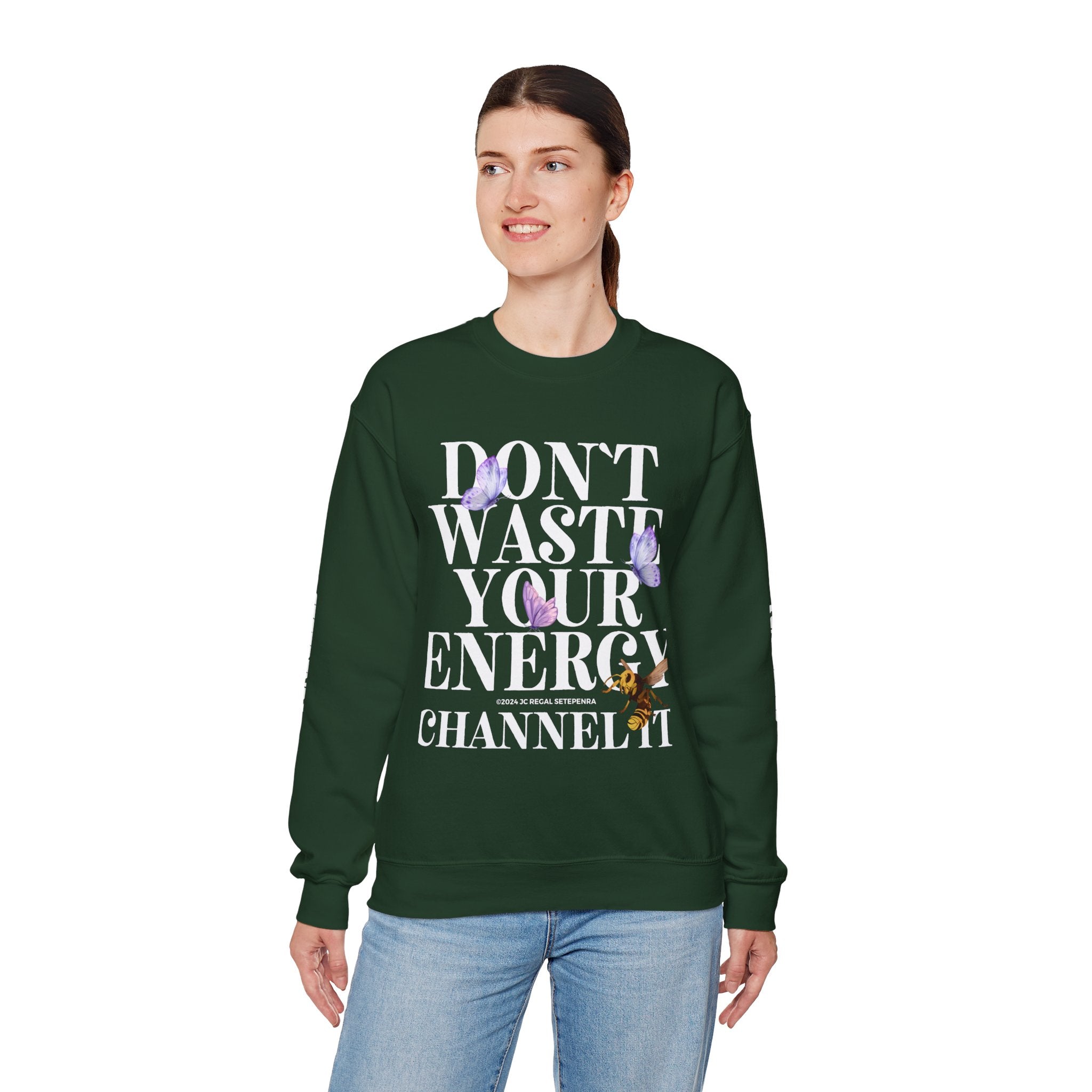 Channel It Unisex Heavy Blend™ Crewneck Sweatshirt (White Print)