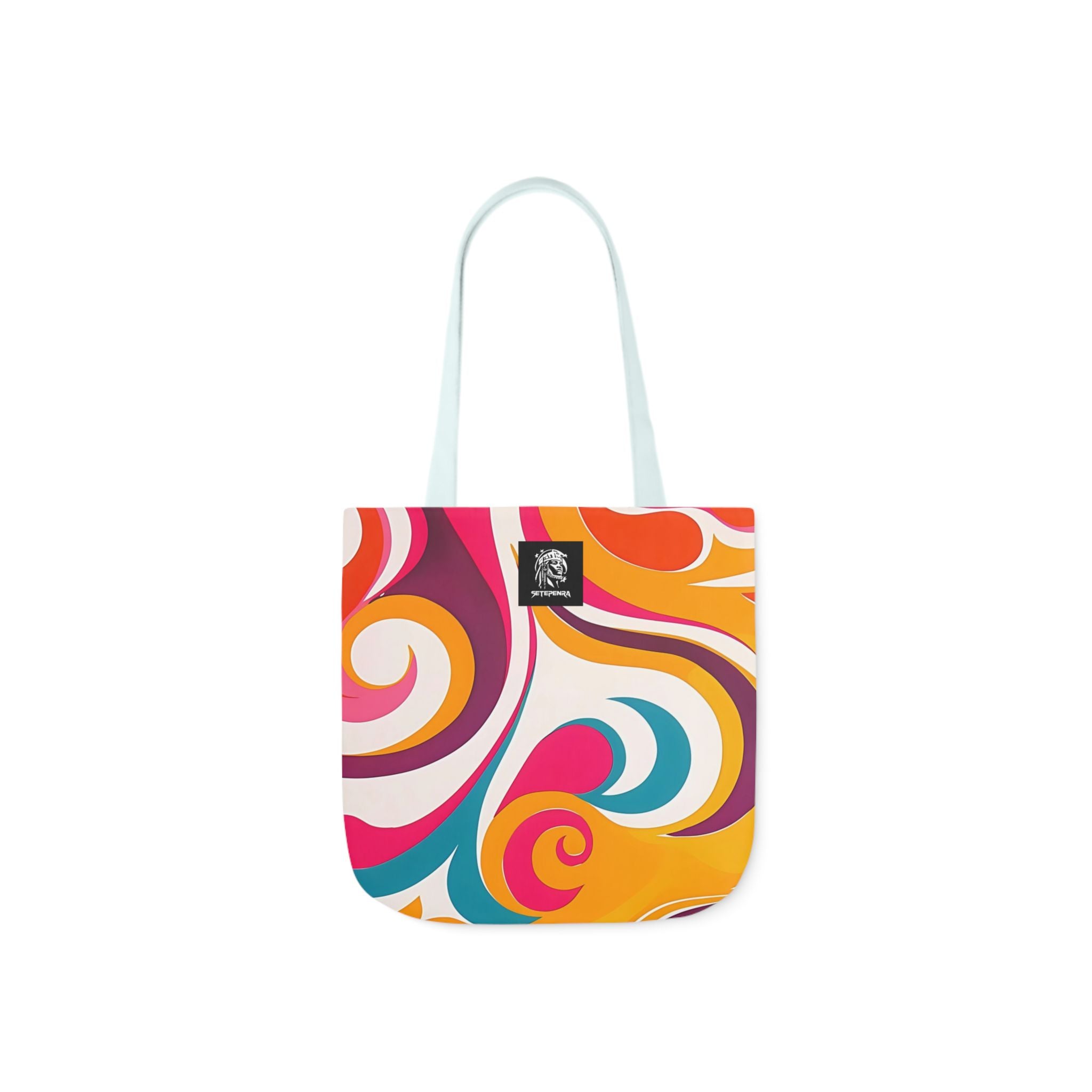 Golden Kandi Swirl  Canvas Tote Bag, 5-Color Straps SETEPENRA Accessories.