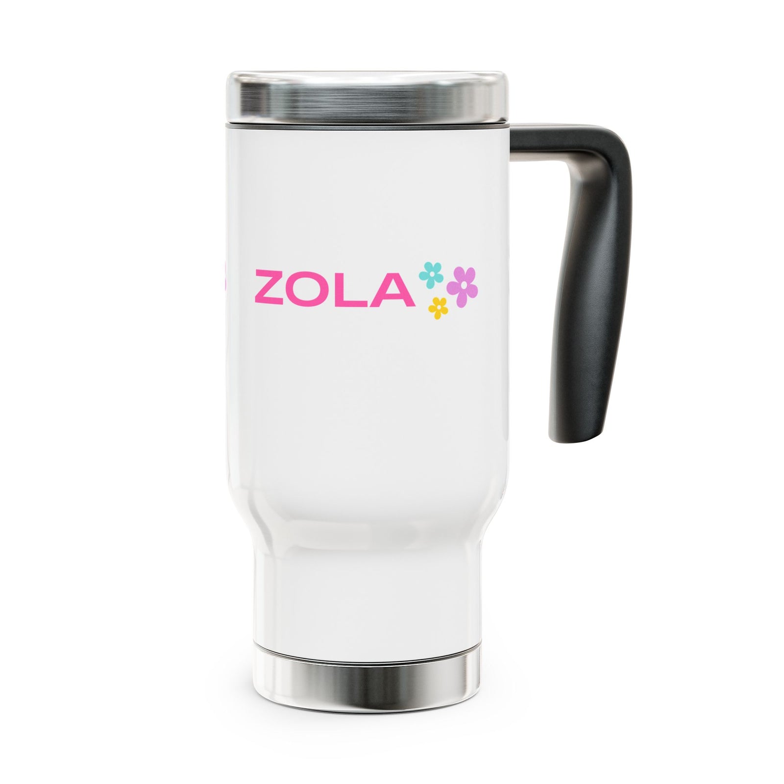 Zola Stainless Steel Travel Mug With Handle, 14oz