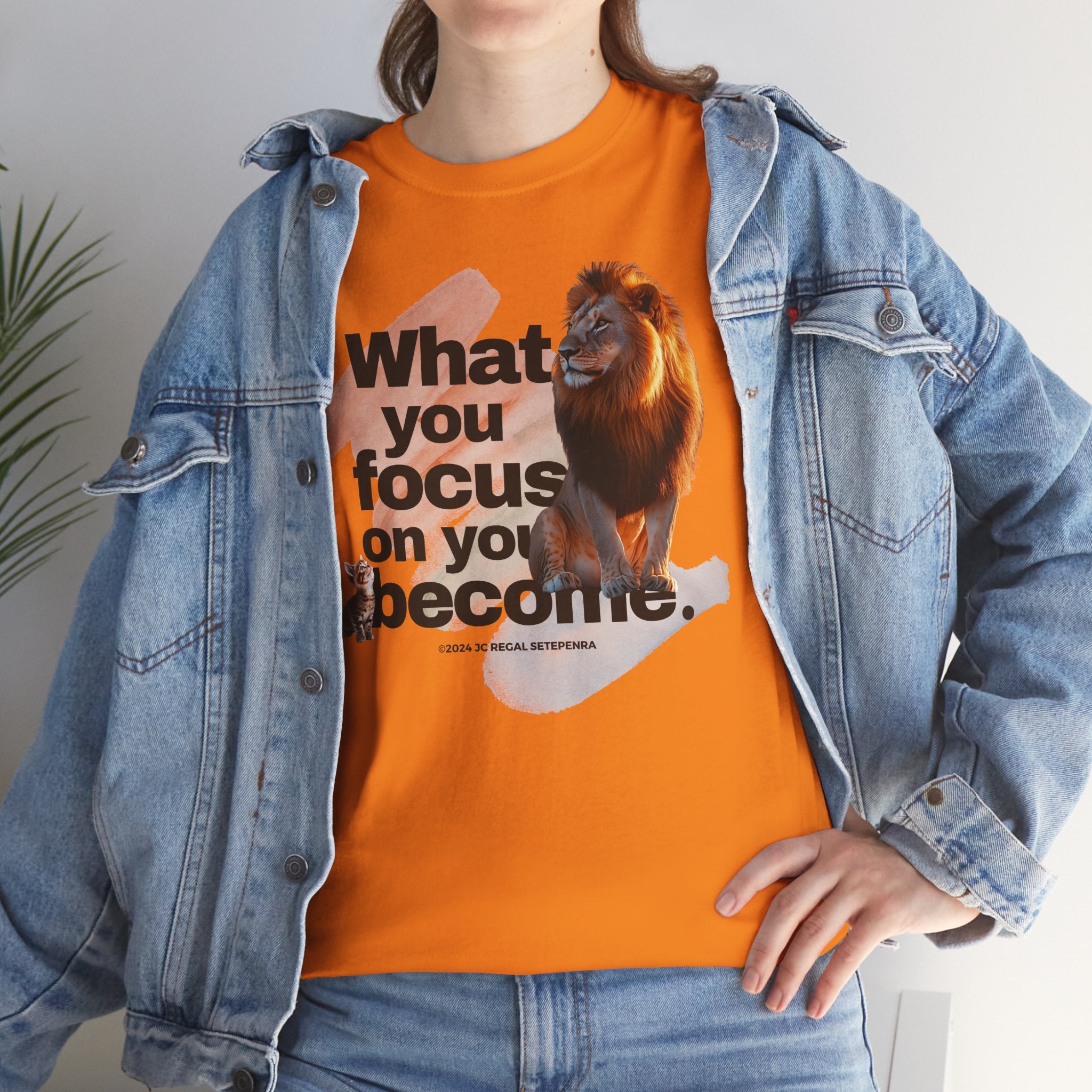 What You Focus On You Become Unisex Heavy Cotton Tee