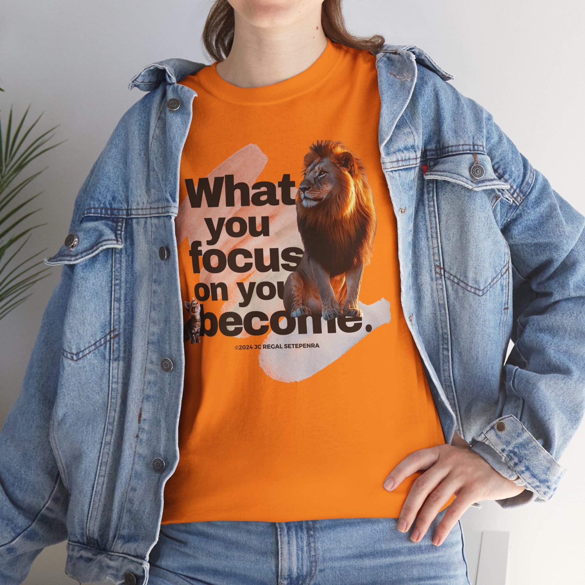 What You Focus On You Become Unisex Heavy Cotton Tee