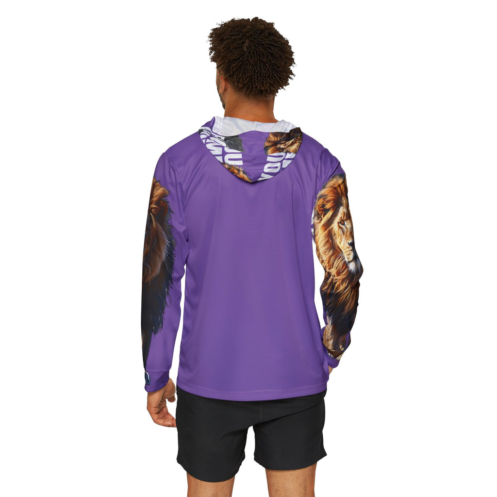 You Become What You Believe Men's Sports Warmup Hoodie (Light Purple) SETEPENRA All Over Prints.