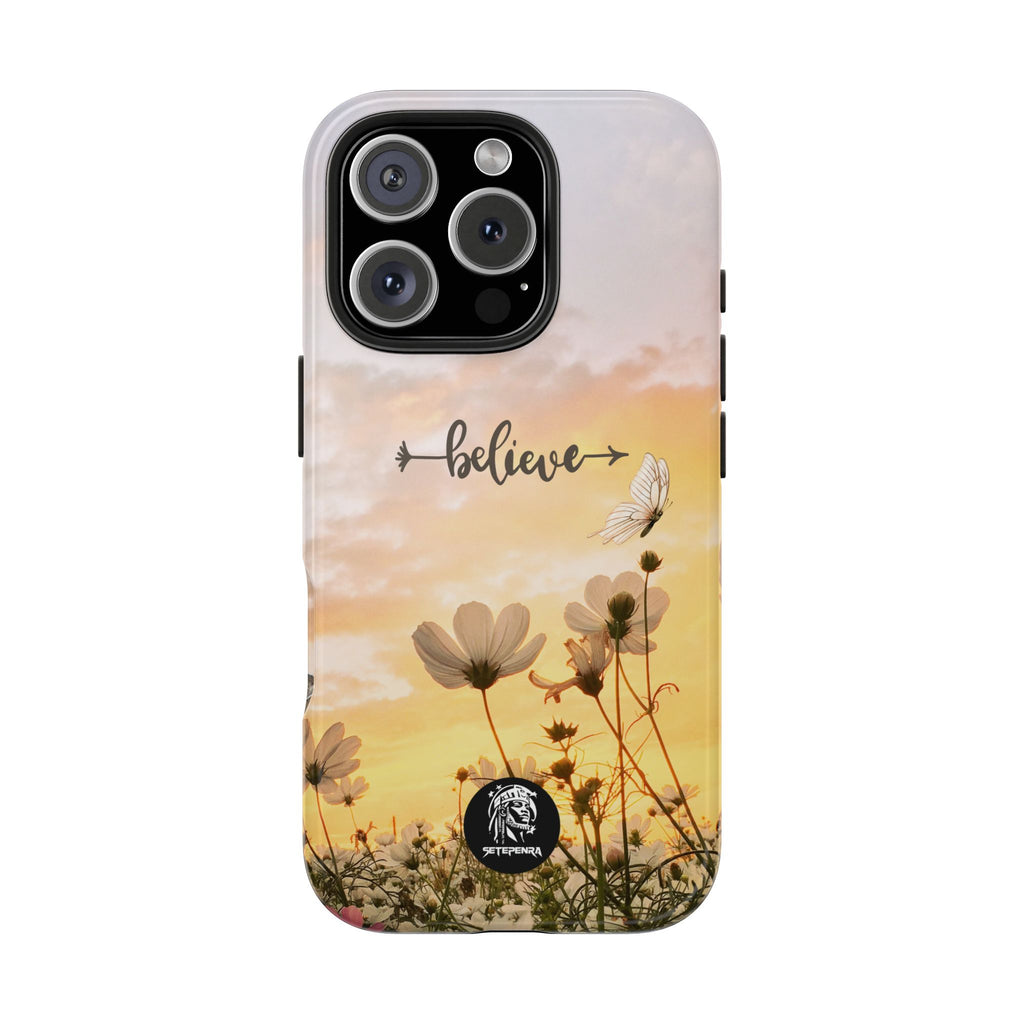 Believe Tough Phone Case (For iPhone, Galaxy & More) - Aesthetic Flower