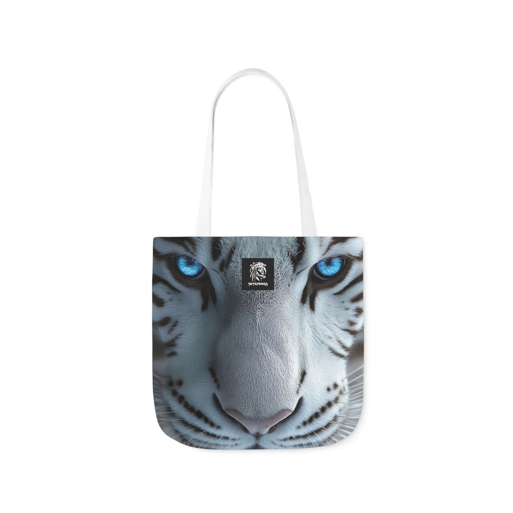 Primal Power Canvas Tote Bag, 5-Color Straps - White Tiger (2nd Edition) SETEPENRA Accessories.