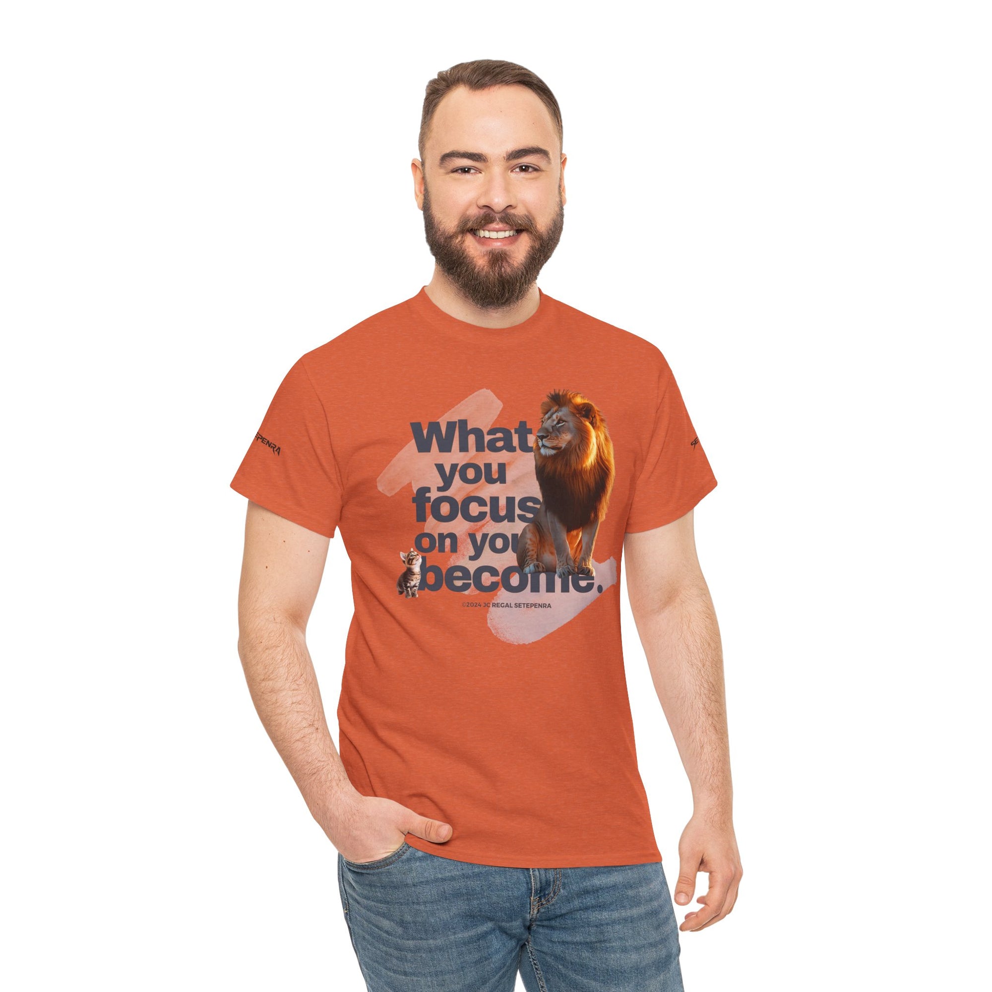 What You Focus On You Become Unisex Heavy Cotton Tee