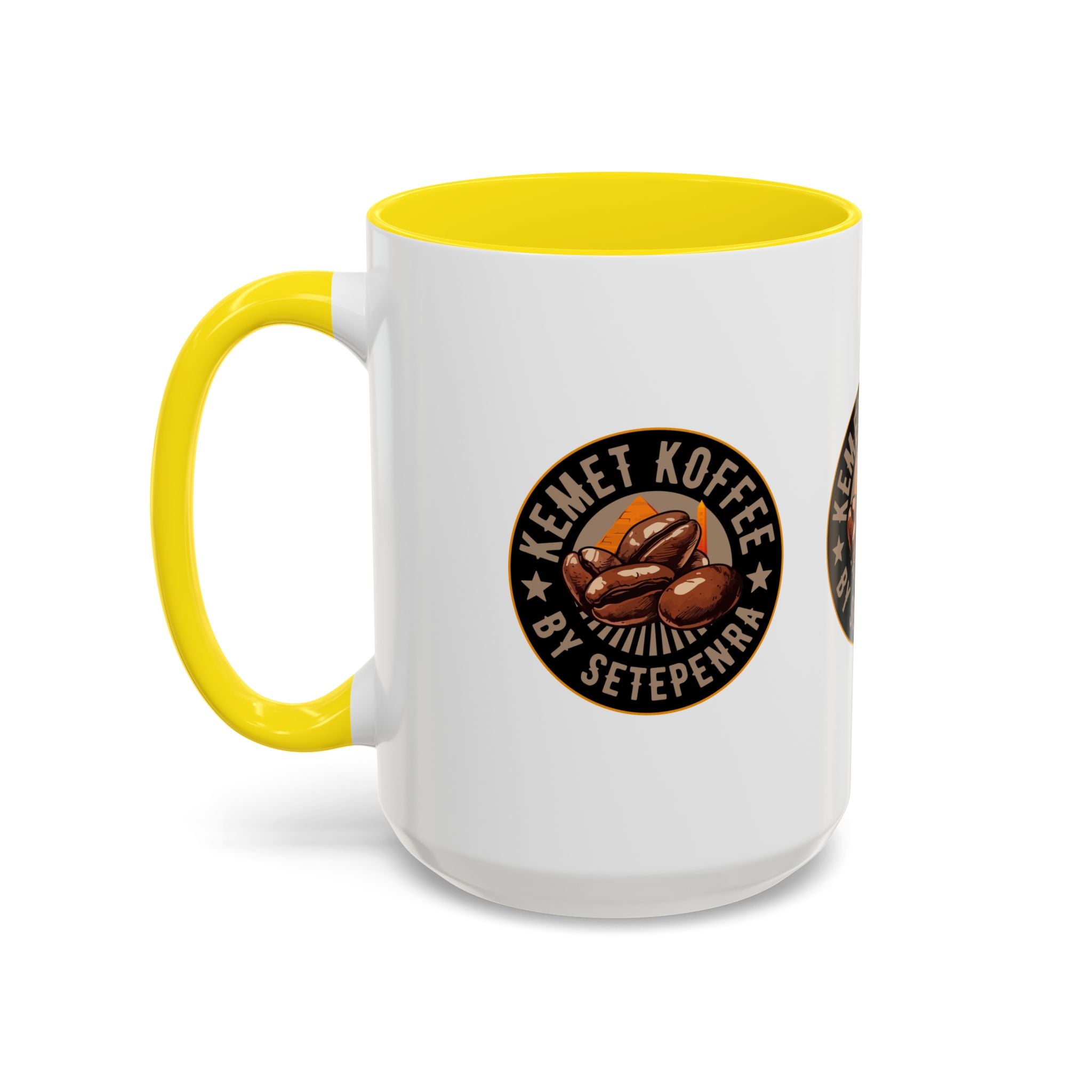 Kemet Koffee By Setepenra Accent Coffee Mug, 11oz, 15oz (Various Colors)