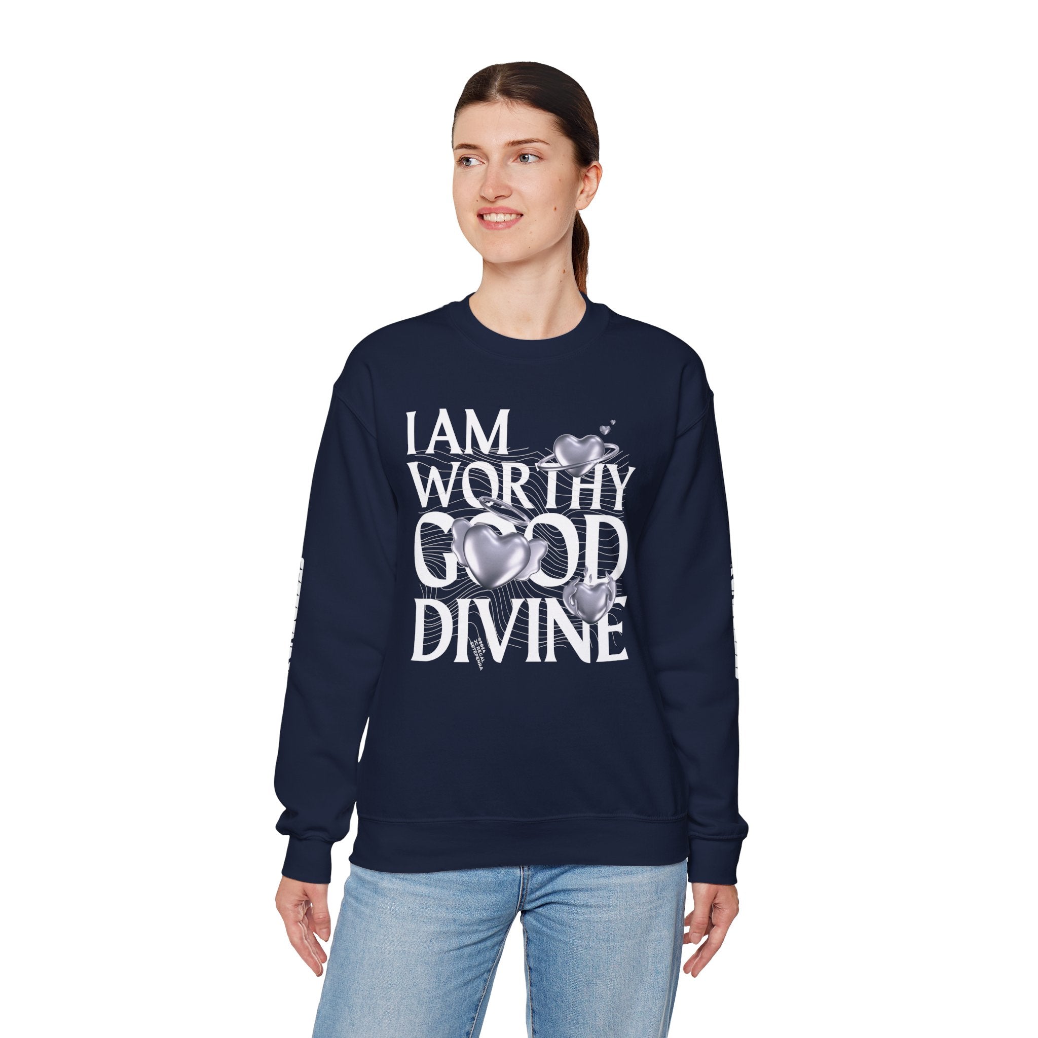 I AM WORTHY GOOD DIVINE Unisex Heavy Blend™ Crewneck Sweatshirt