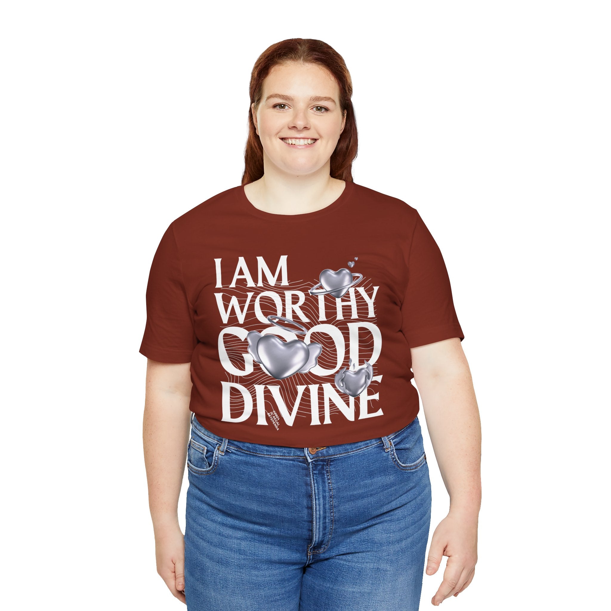 I AM WORTHY GOOD DIVINE Unisex Jersey Short Sleeve Tee