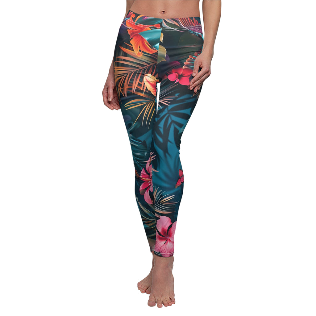 Tropican Retreat (Scene 4) Women's Cut & Sew Casual Leggings SETEPENRA All Over Prints.