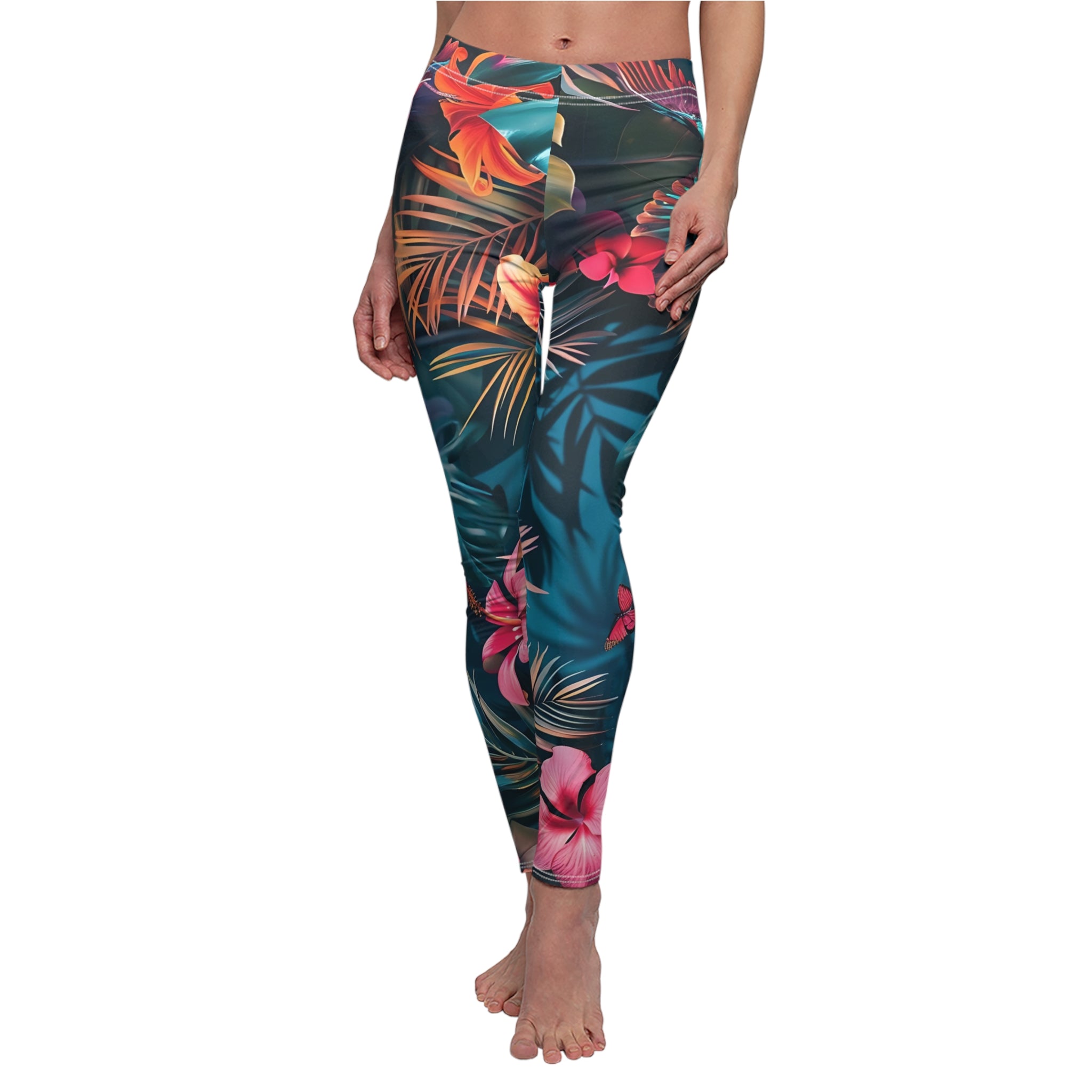 Tropican Retreat (Scene 4) Women's Cut & Sew Casual Leggings SETEPENRA All Over Prints.