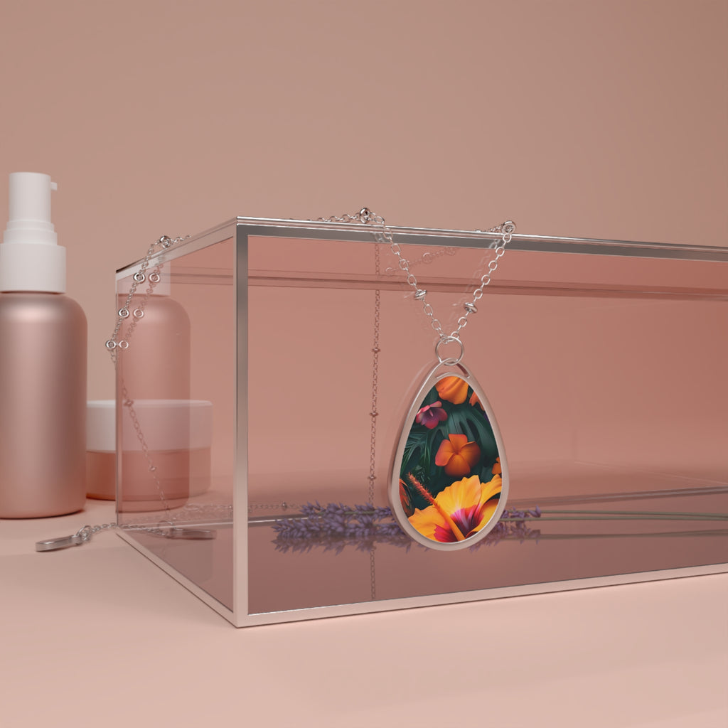 Tropican Retreat (Scene 2) Oval Necklace SETEPENRA Accessories.