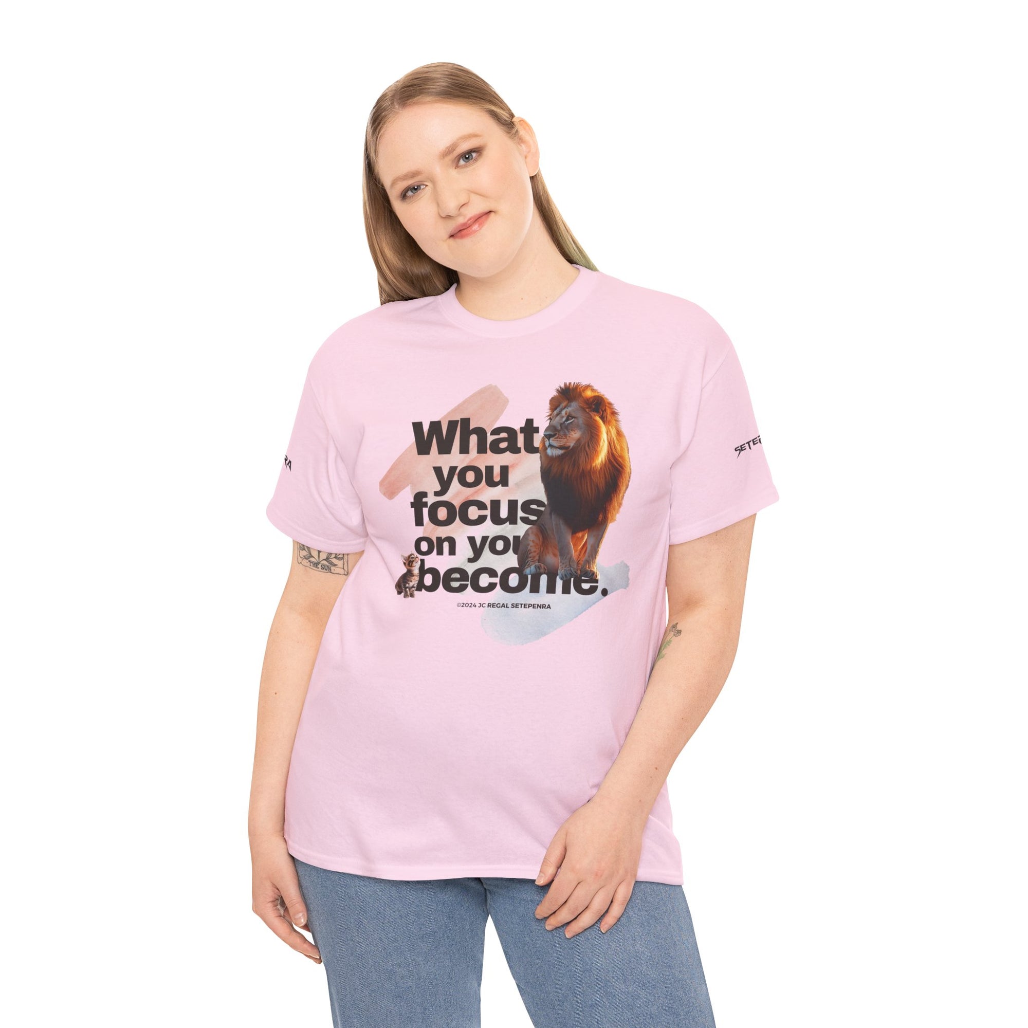 What You Focus On You Become Unisex Heavy Cotton Tee