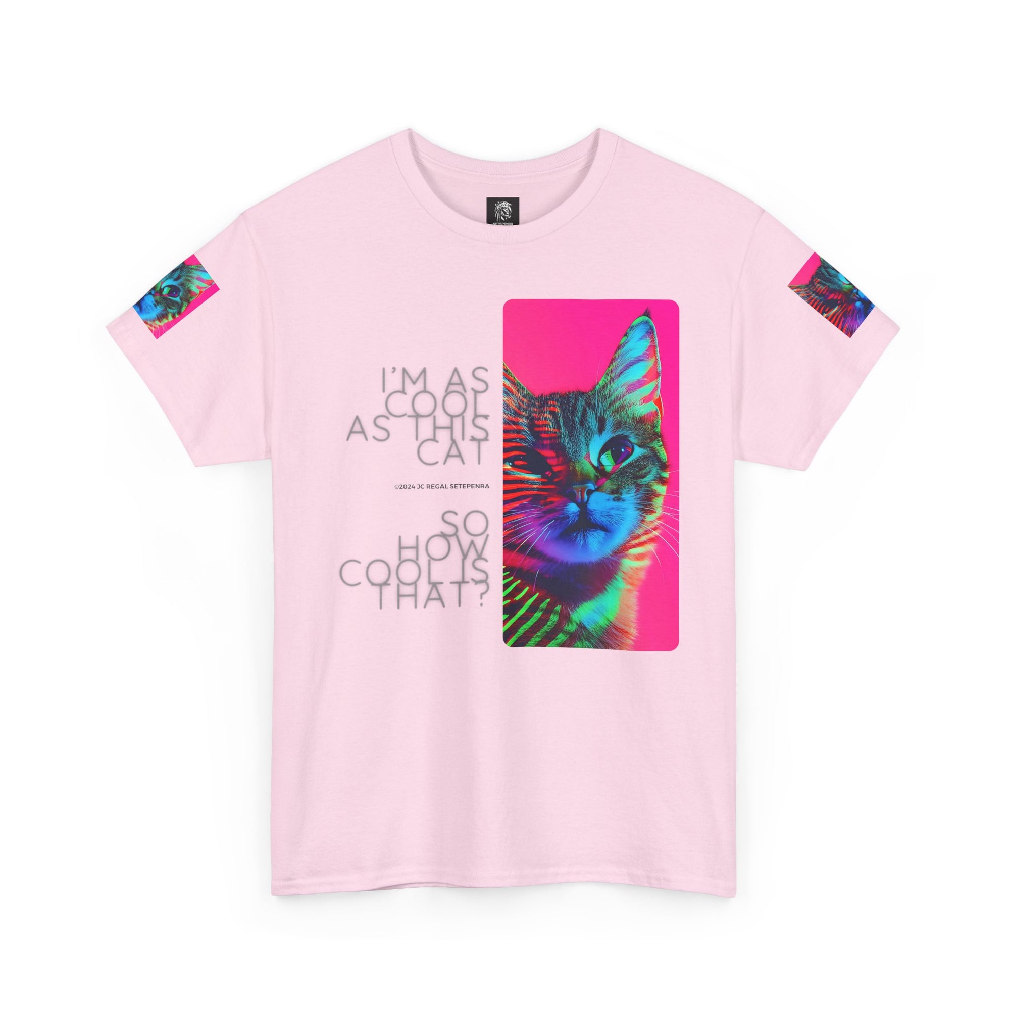 Cool Cat (Whiskers 2) Unisex Heavy Cotton Tee SETEPENRA T-Shirt.