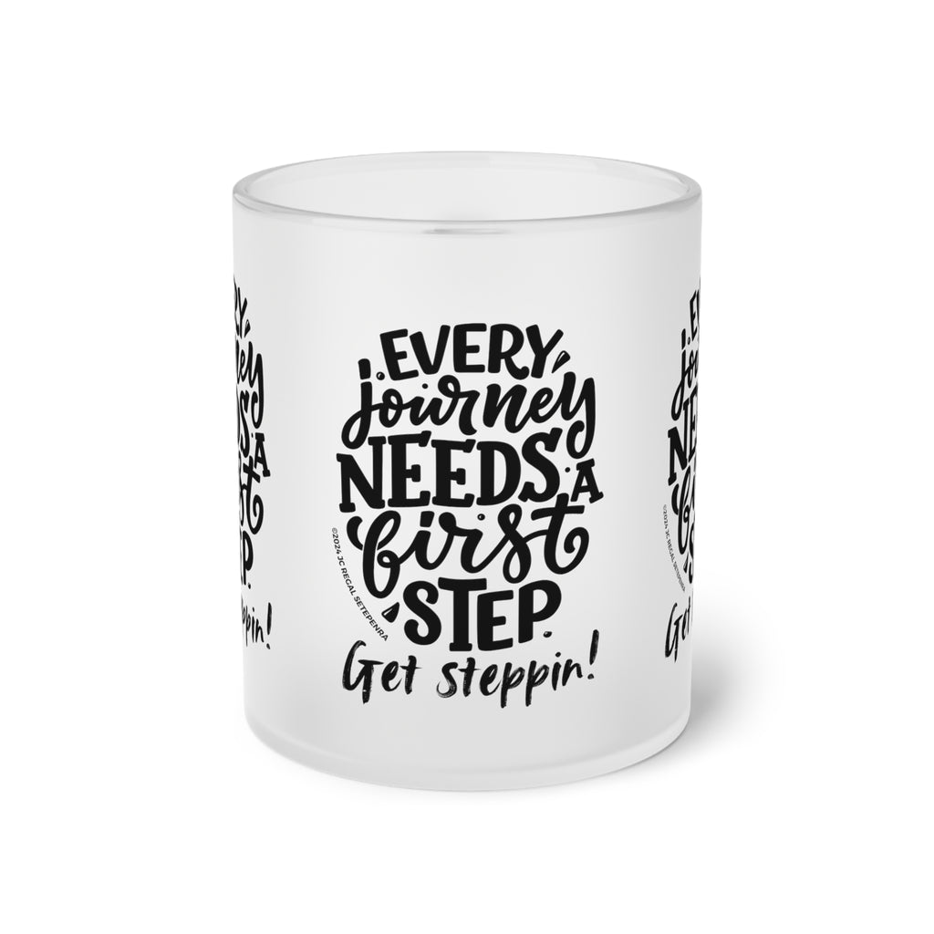 Get Steppin! Frosted Glass Mug, 11oz SETEPENRA Mug.