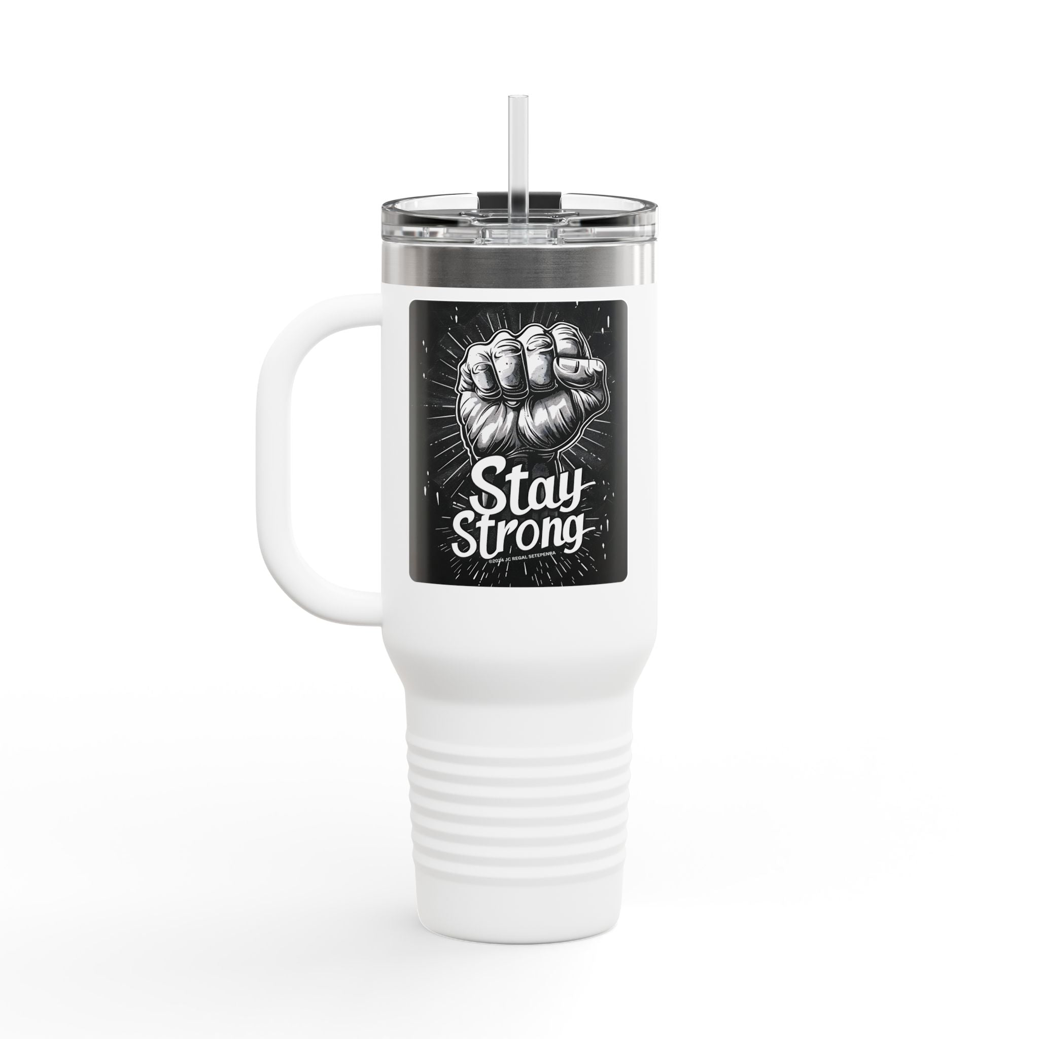 Stay Strong Insulated Travel Mug, 40oz