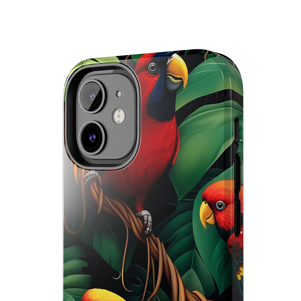 Tri-Parrot Tough Phone Case (For iPhone, Galaxy & More)